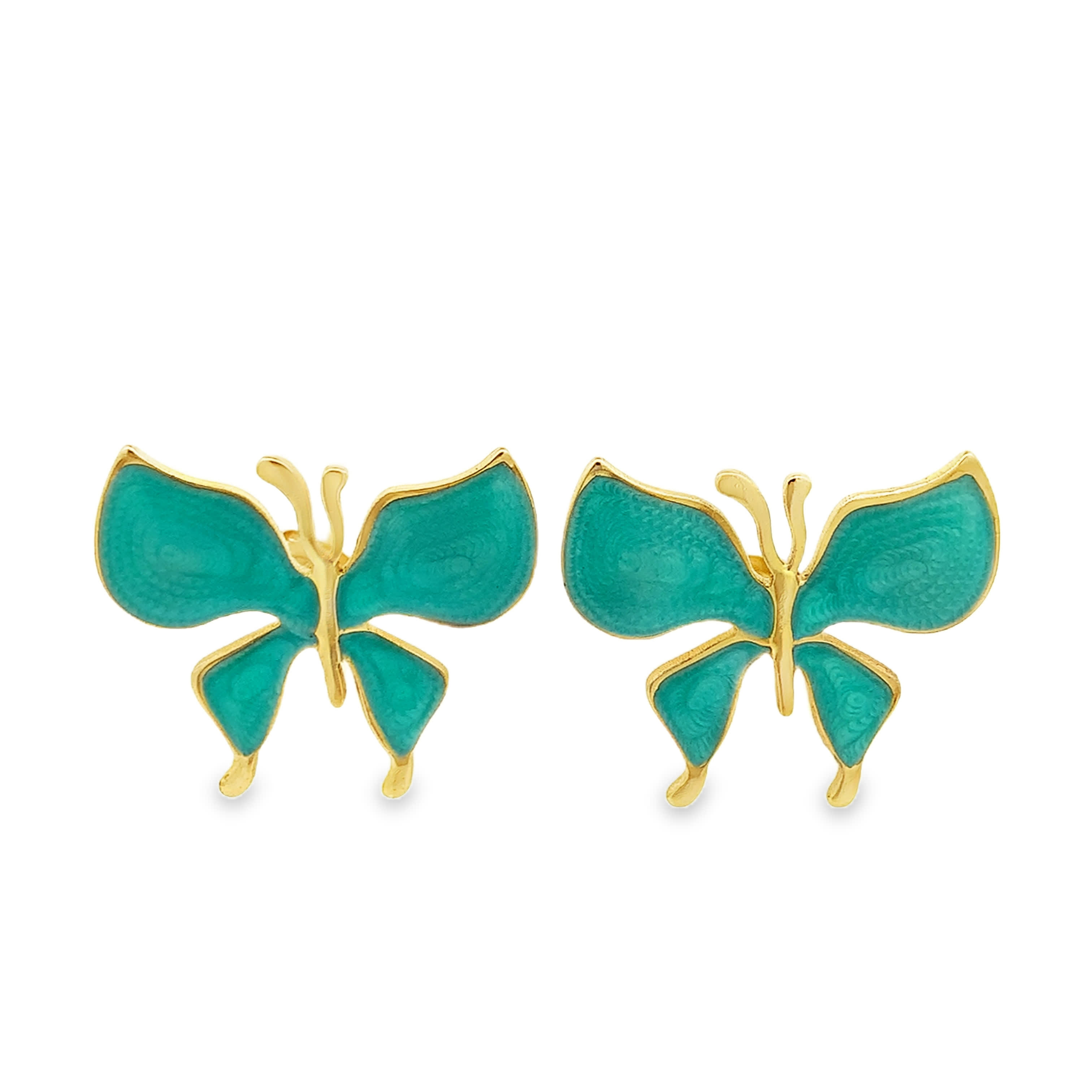 Classic Floral Open-Work Stud Earrings in Radiant Yellow Gold