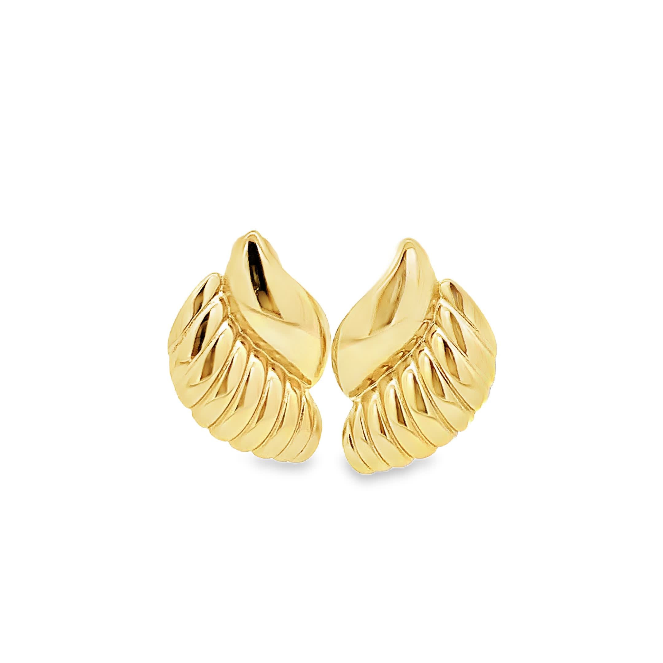 Eleganckie kolczyki z liści złocona