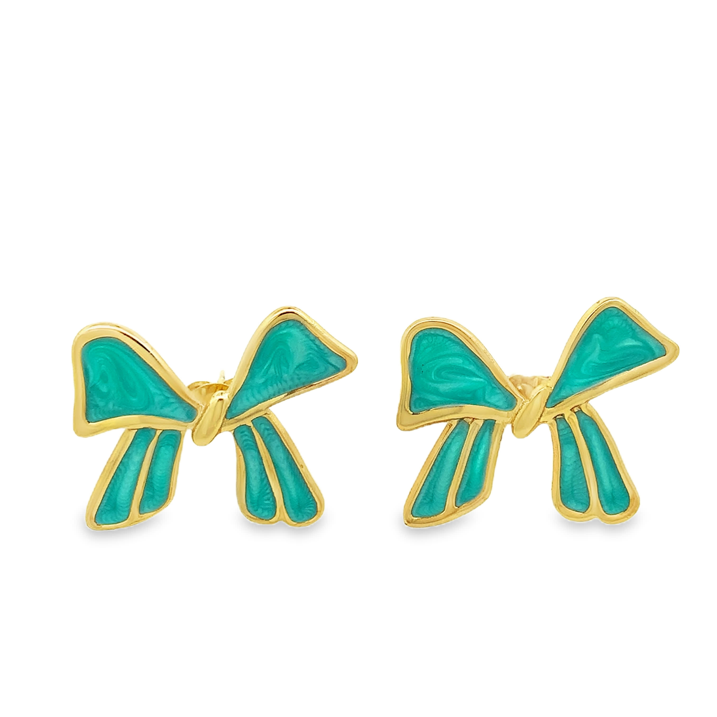 Polerowane kuliste kolczyki sztyfty, pozłacane