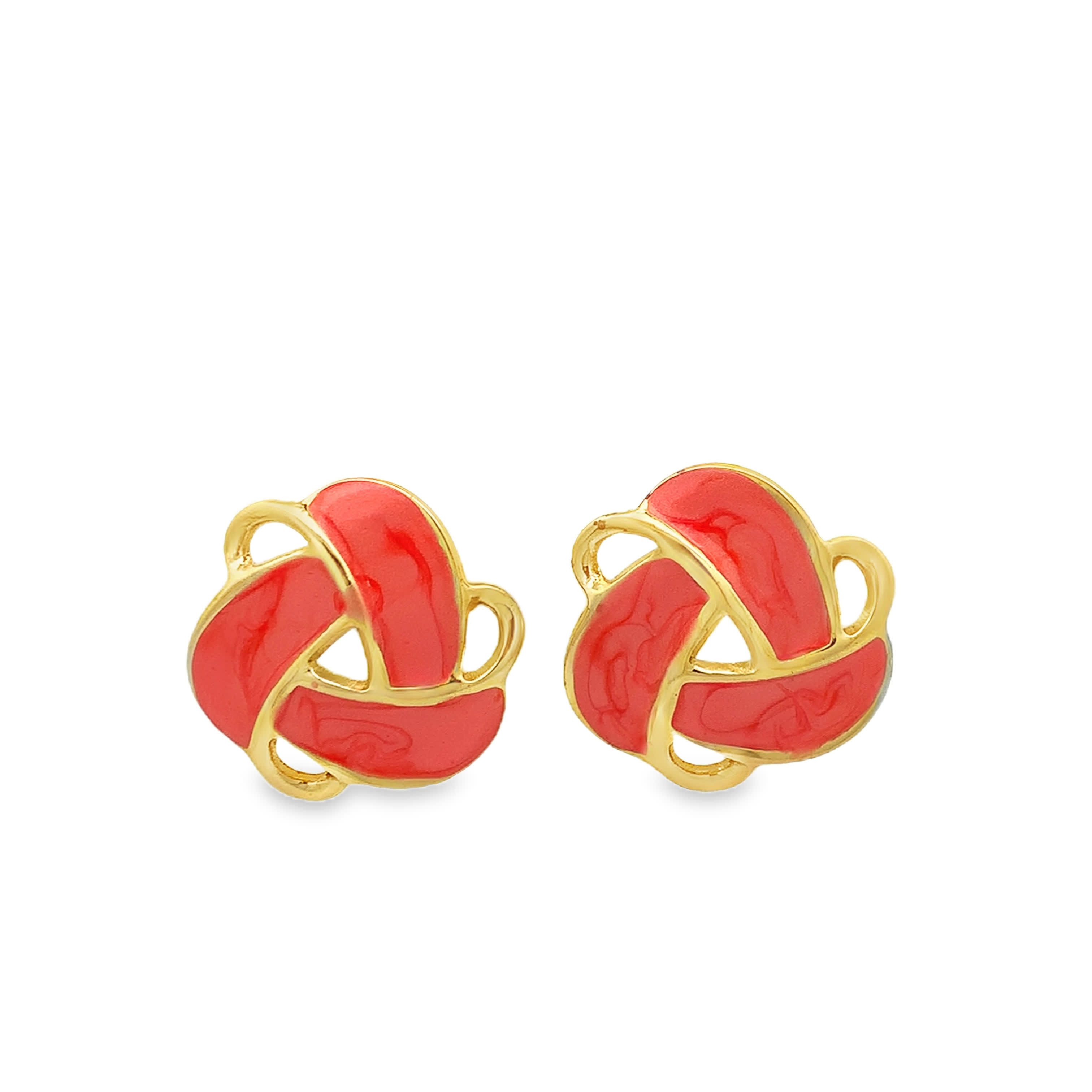 Classic High-Polish Yellow Gold Sphere Stud Earrings