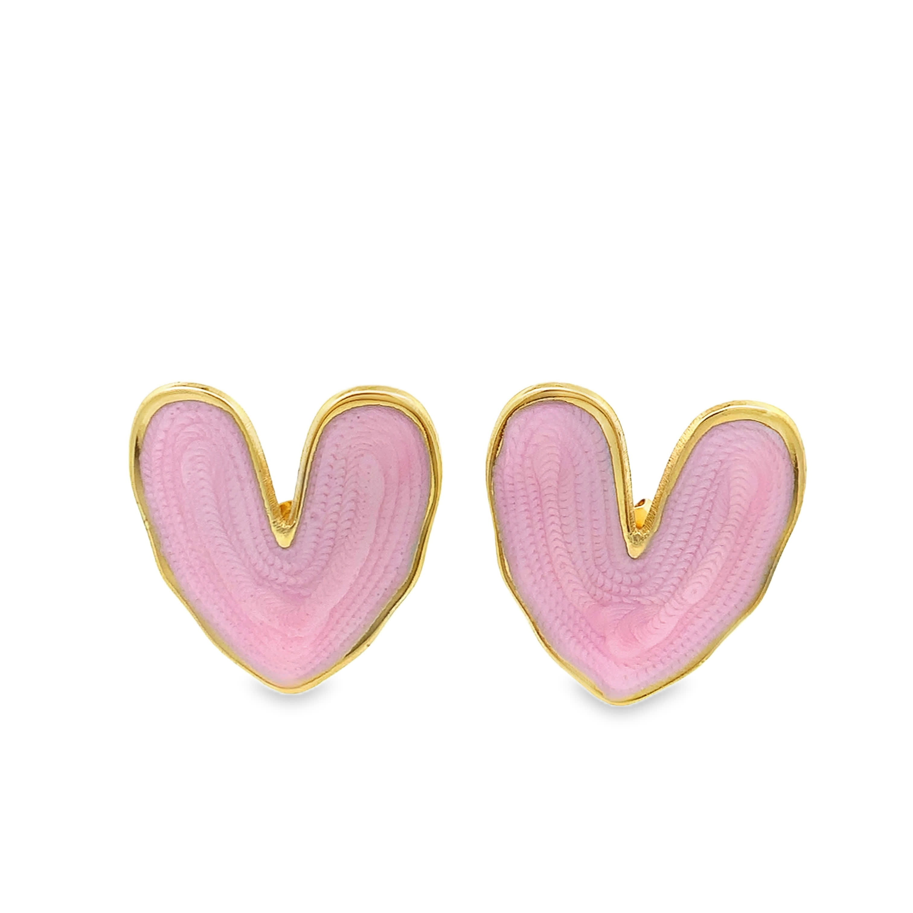 Classic Floral Openwork Yellow Gold Stud Earrings