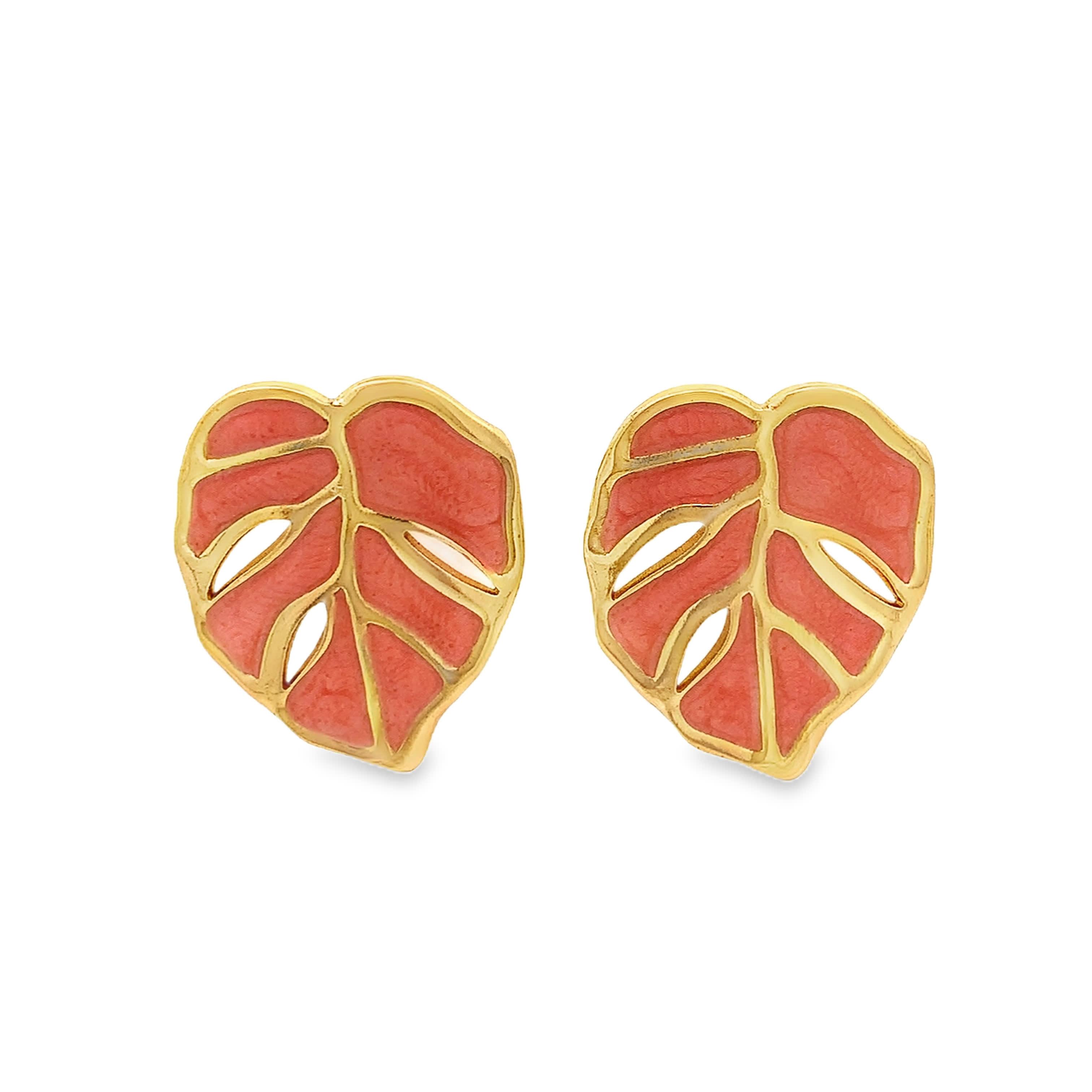 Ażurowe kwiatowe kolczyki sztyfty, pozłacane