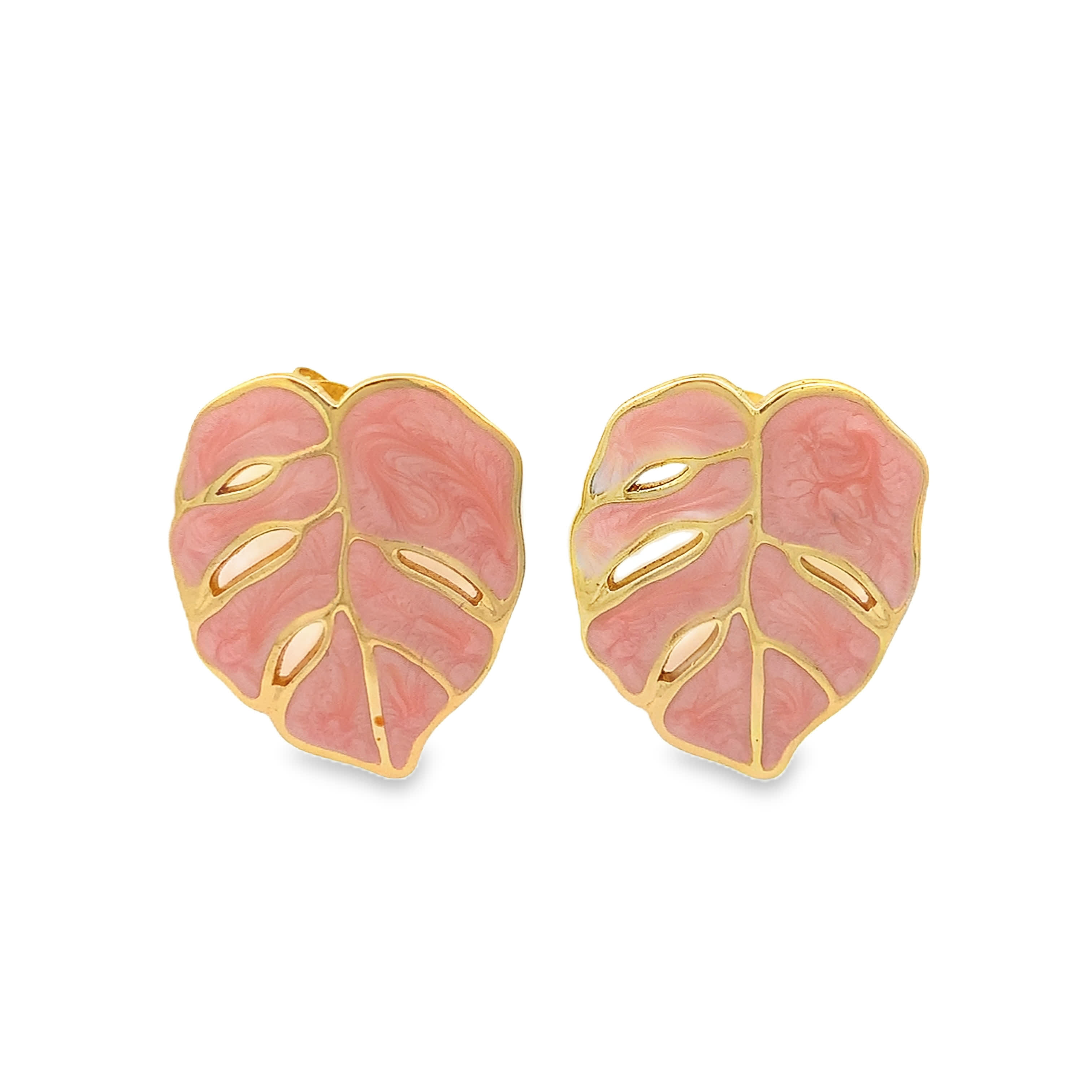 Pozłacane ażurowe geometryczne kwiatowe kolczyki sztyfty