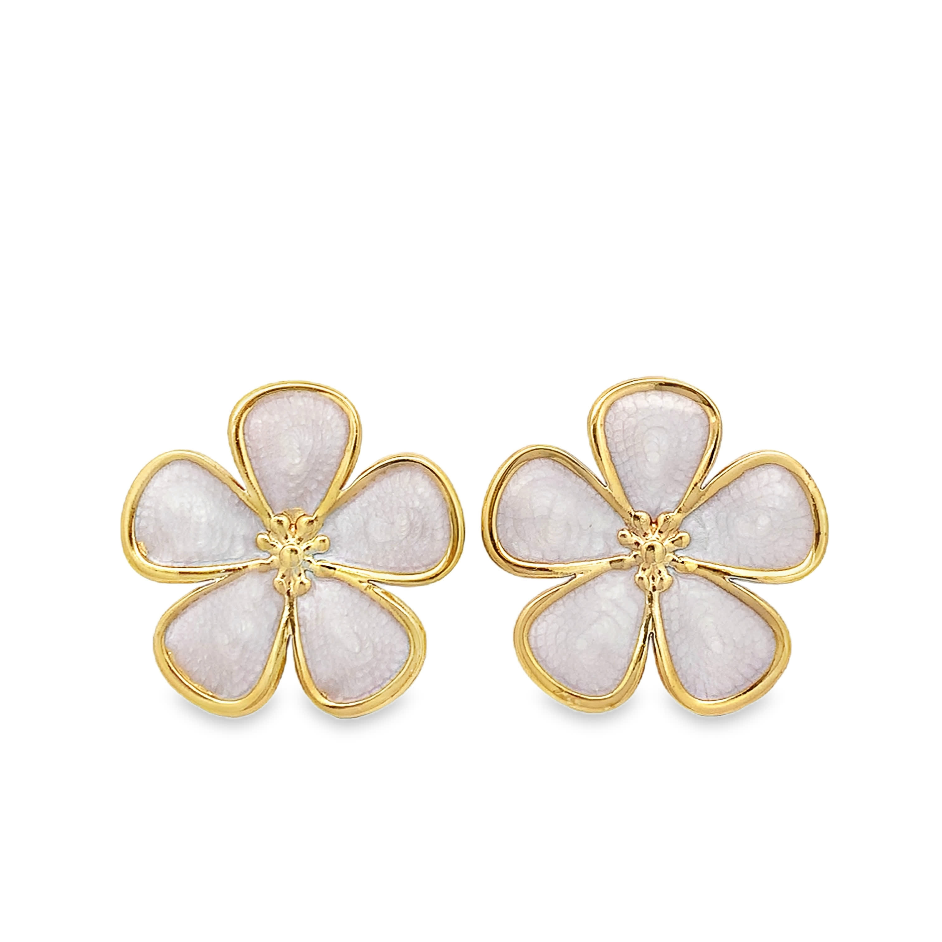 Eleganckie kolczyki sztyfty z motywem zwojów, pozłacane