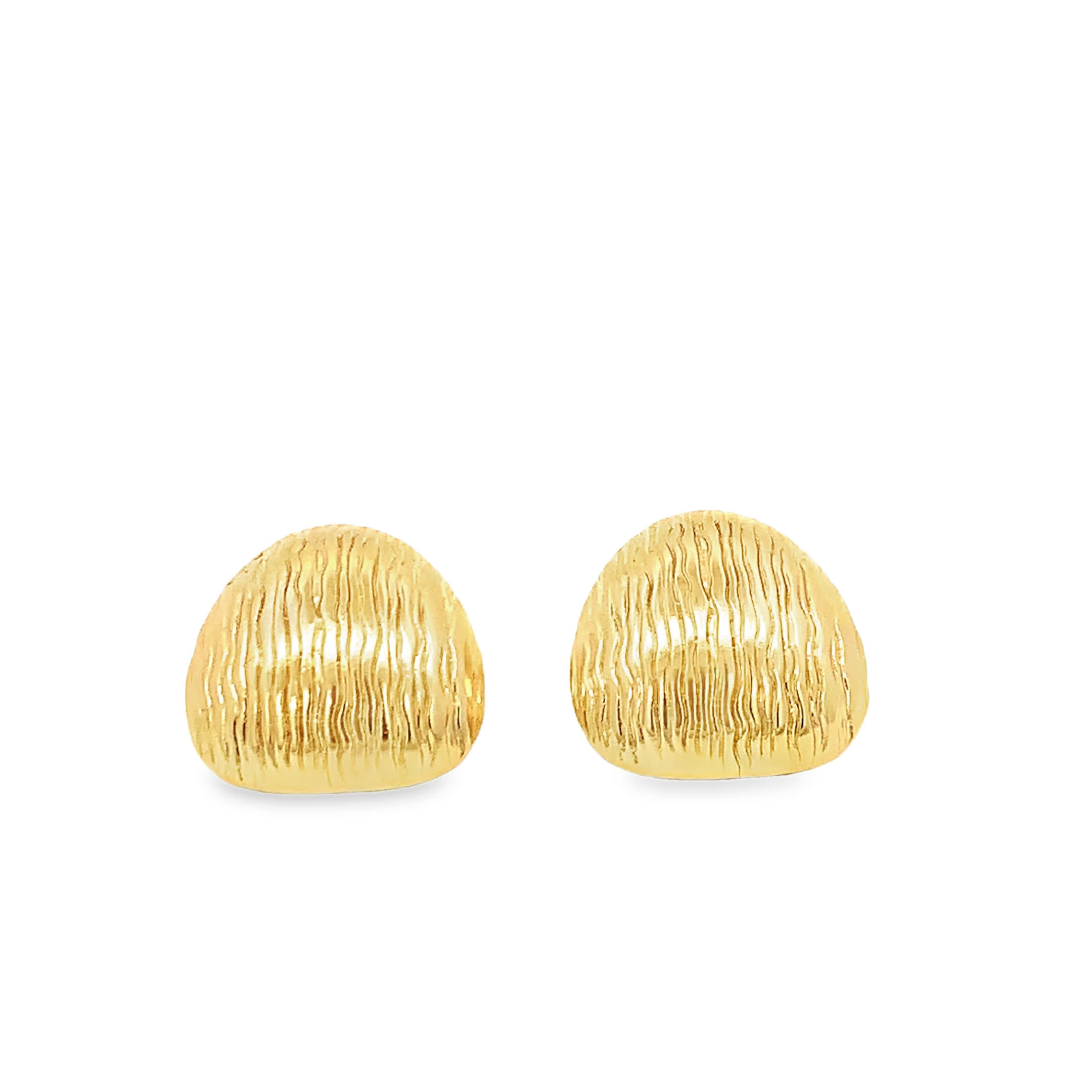 Eleganckie złocone kolczyki o teksturowanym wykończeniu