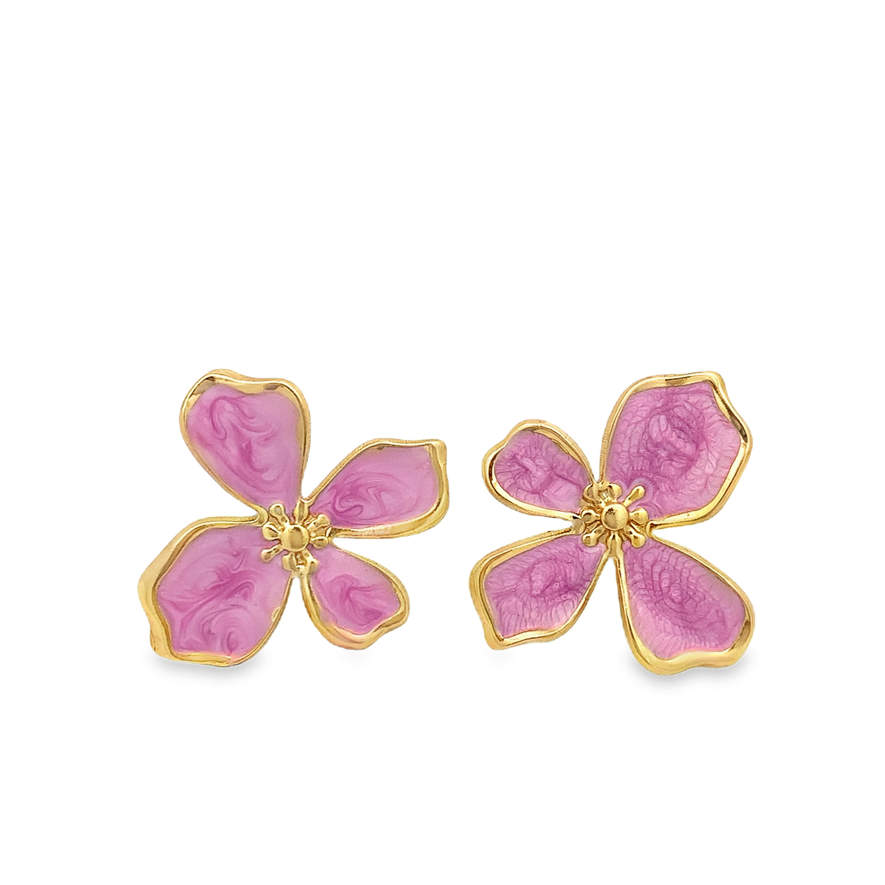 Classic Polished Yellow Gold Spherical Stud Earrings