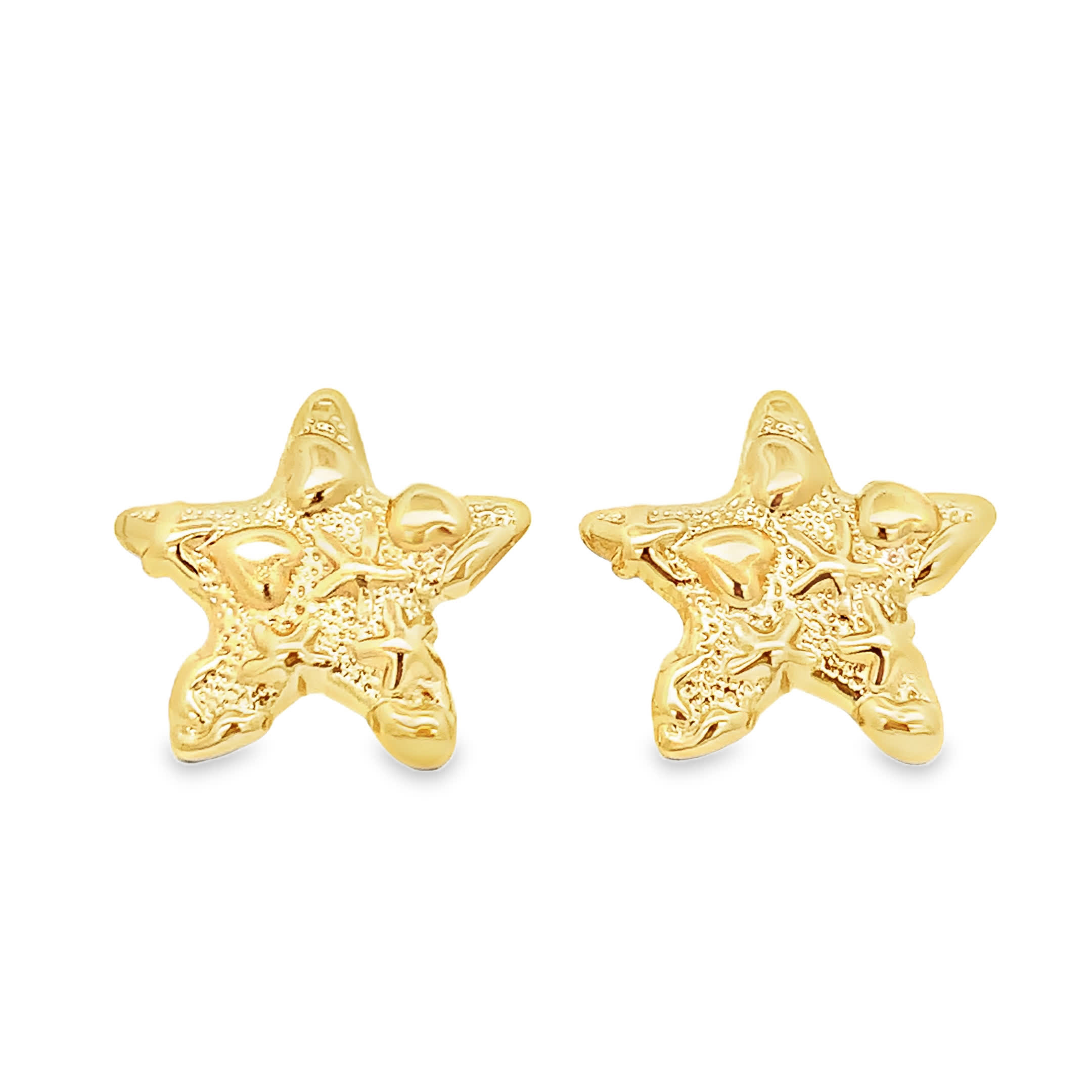 Eleganckie złocone kolczyki w kształcie gwiazdek