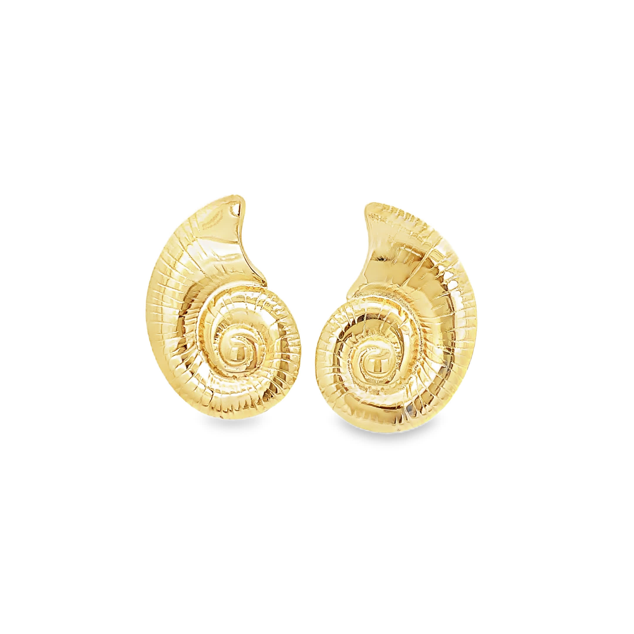 Eleganckie spiralne złocone kolczyki