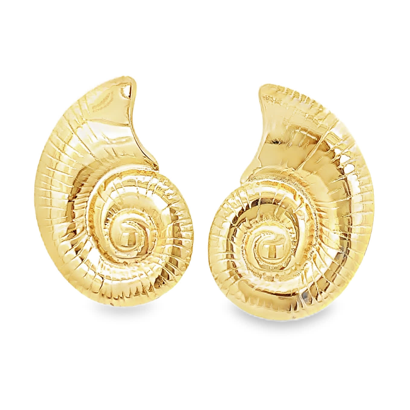 Eleganckie spiralne złocone kolczyki