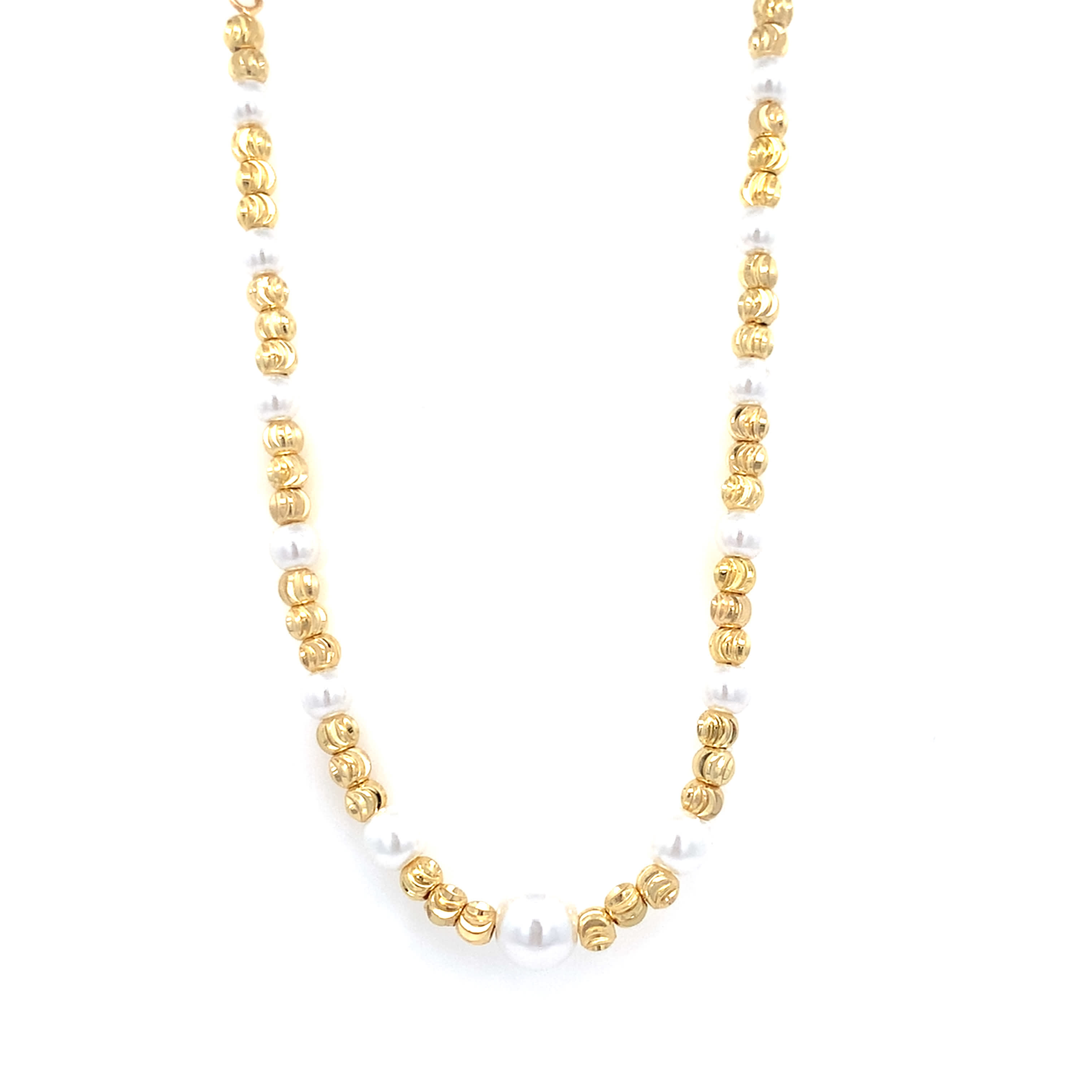 Elegancki naszyjnik ze stali i pereł