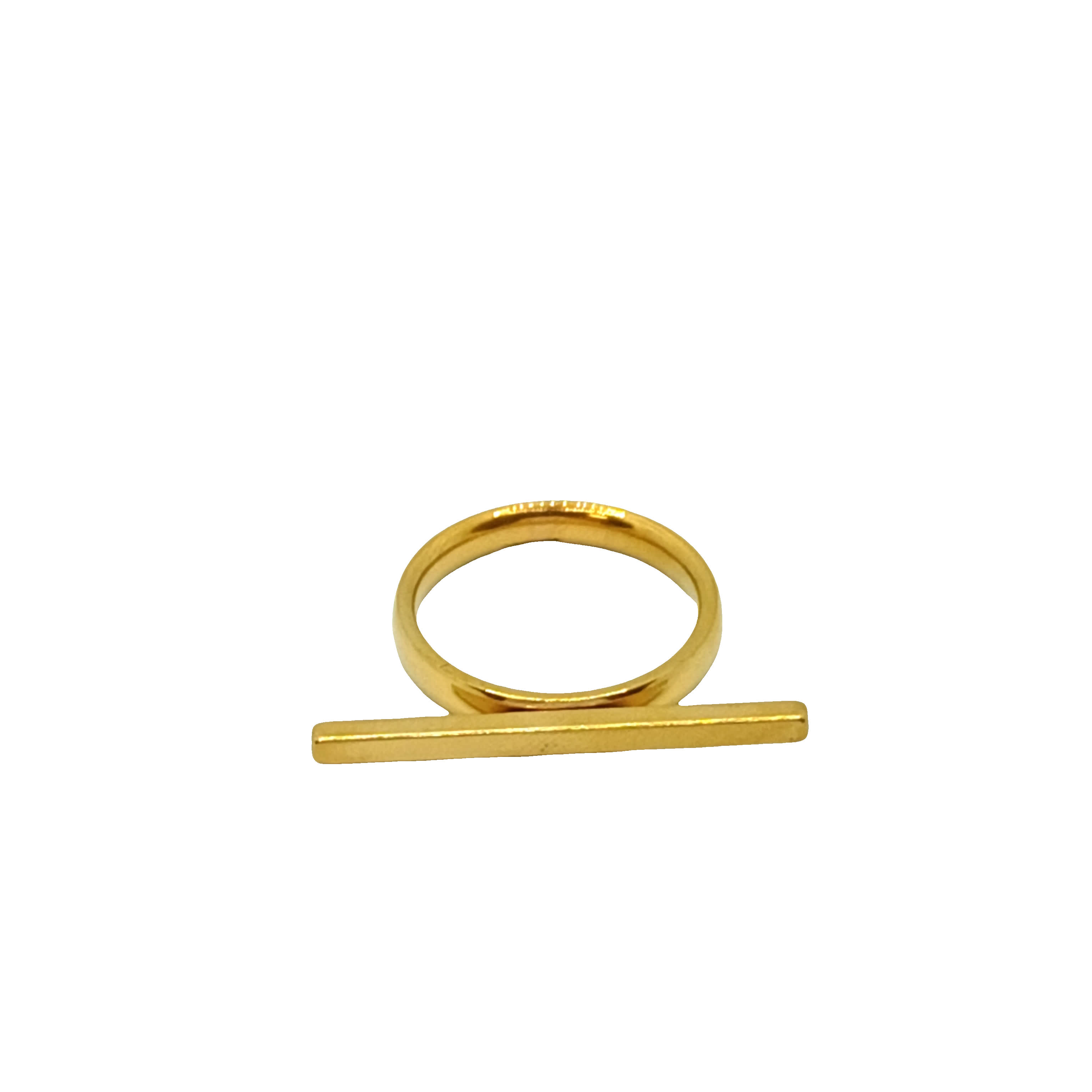 Elegancki, minimalistyczny złocony pierścionek