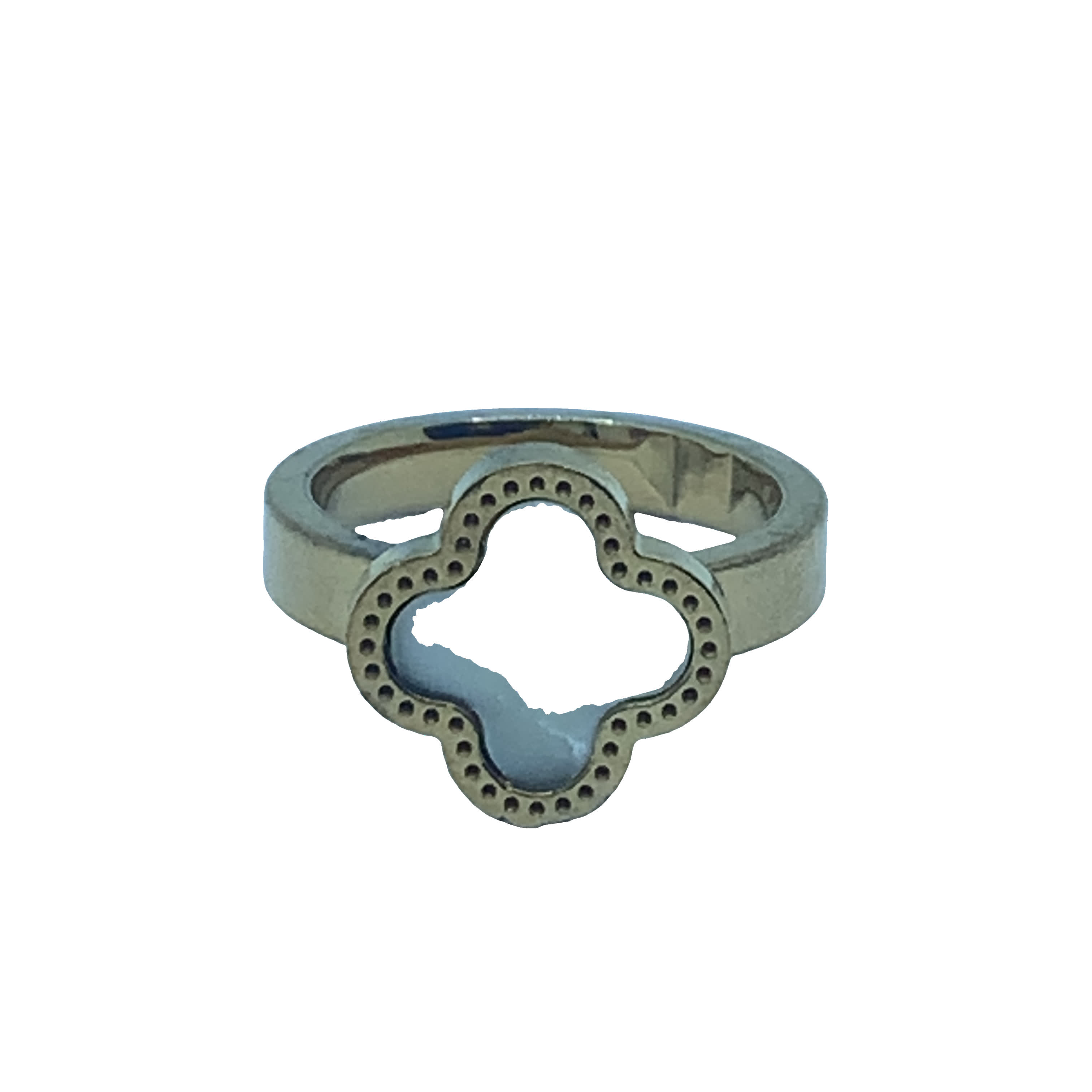 Elegancki złocony pierścień z koniczyną