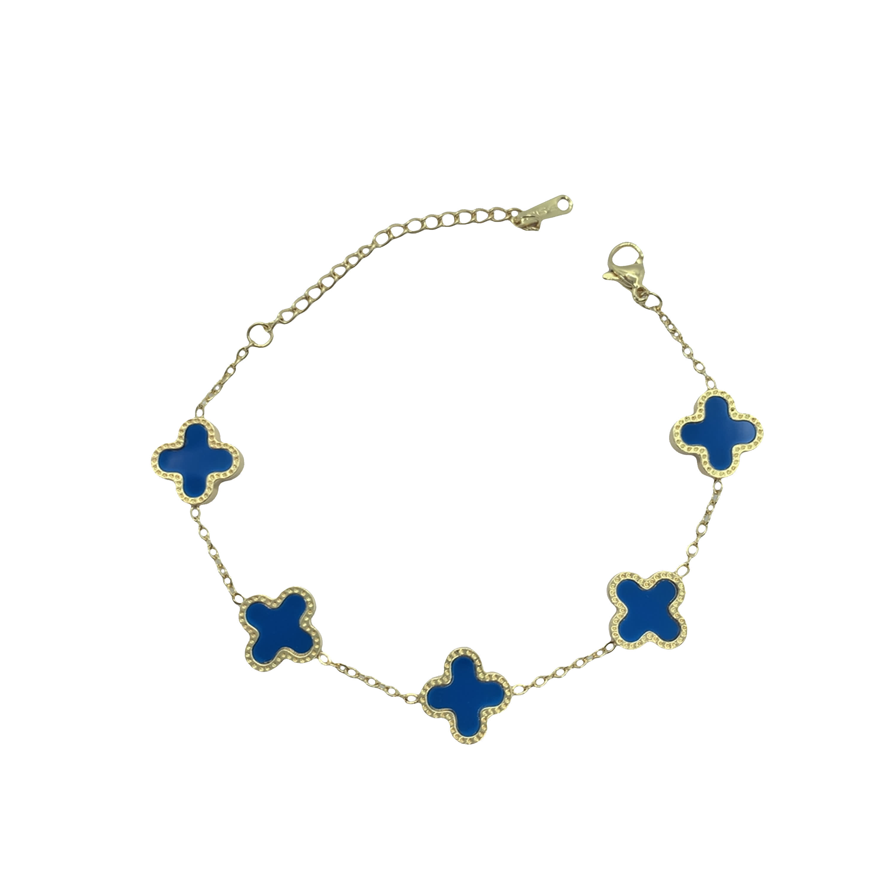 Bransoletka z Motywem Koniczyny Królewskiego Niebieskiego Szafiru