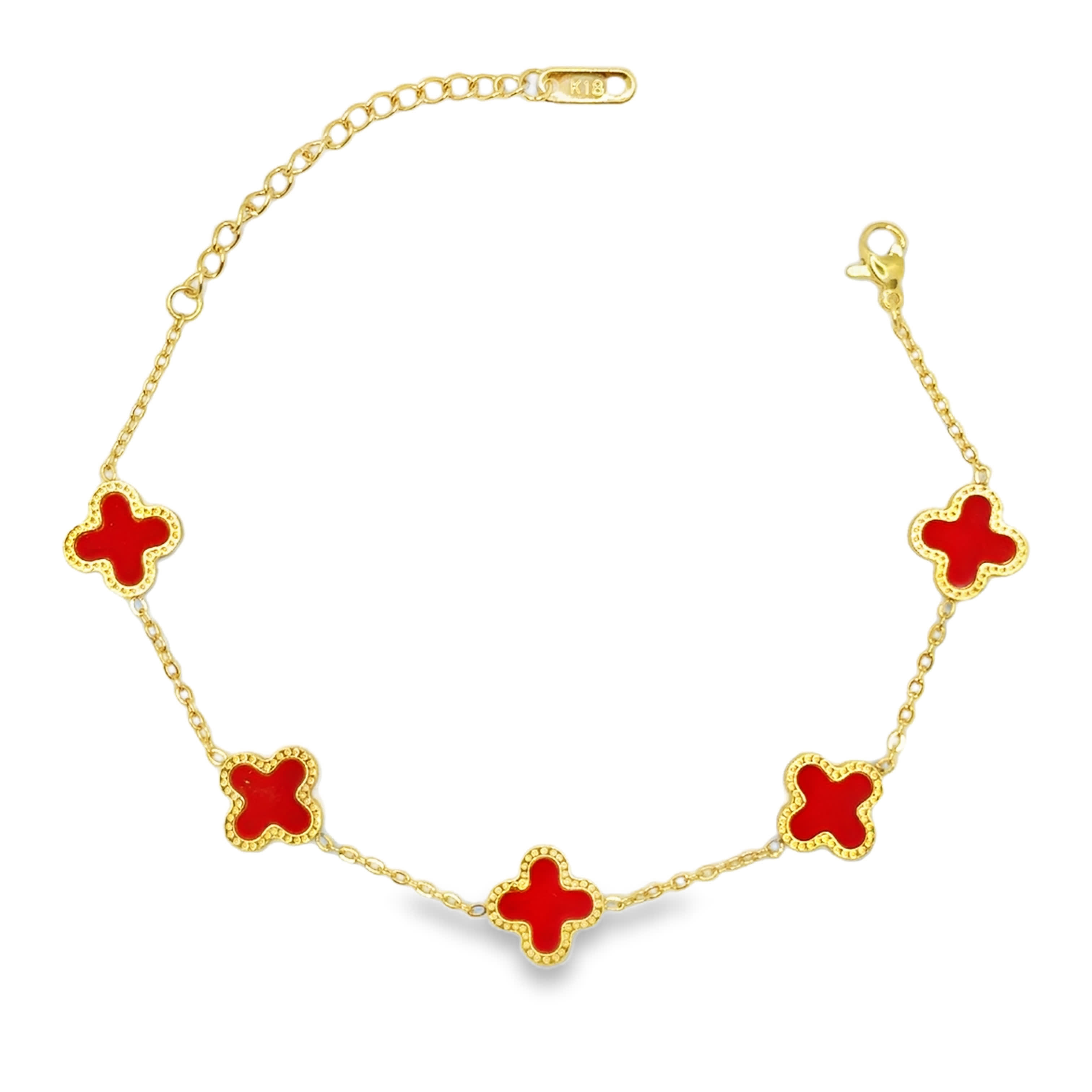 Bransoletka z Motywem Koniczyny Koralowej