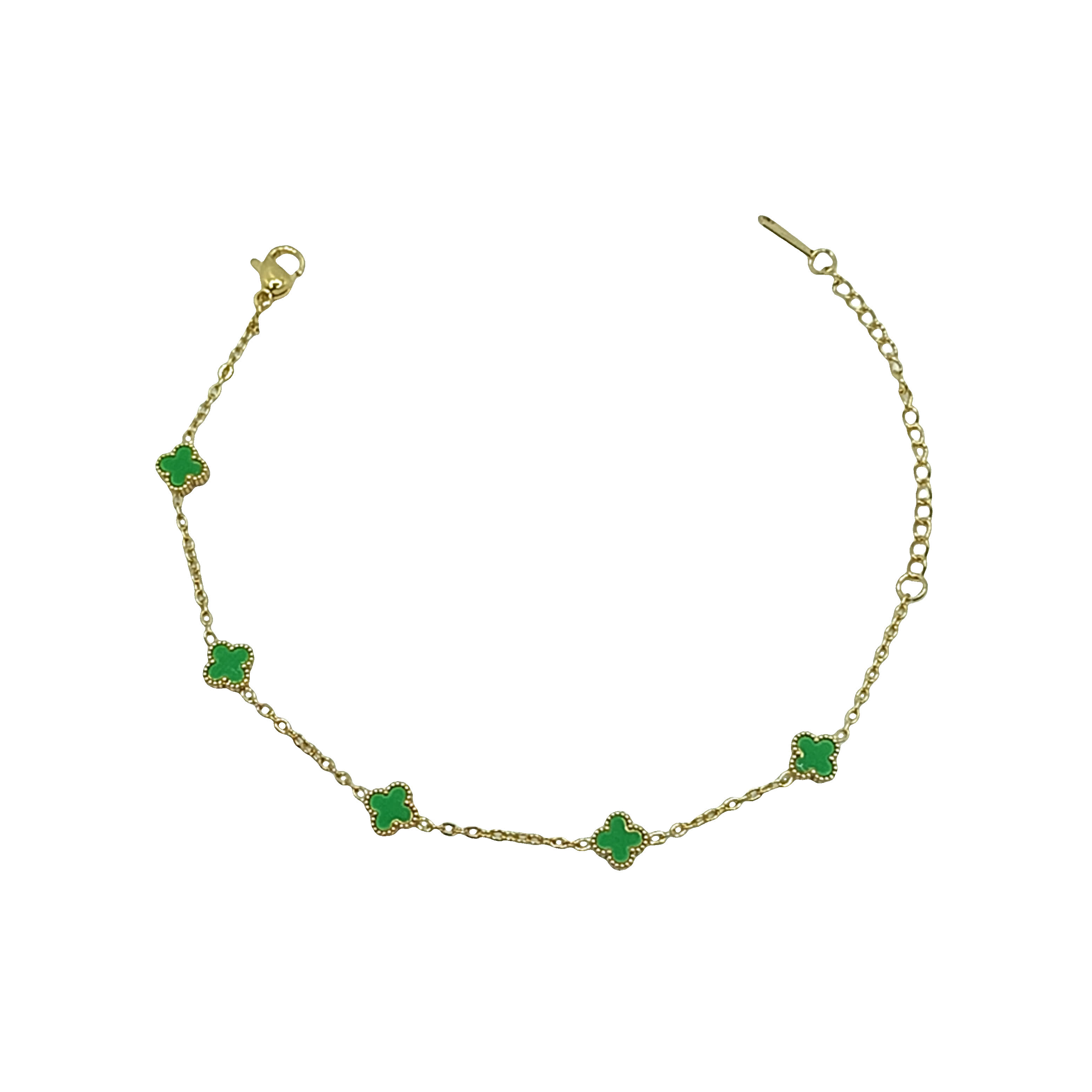 Bransoletka z Okrągłymi Akcentami z Jadeitu Ciętego w Szlifcie Kaboszonowym