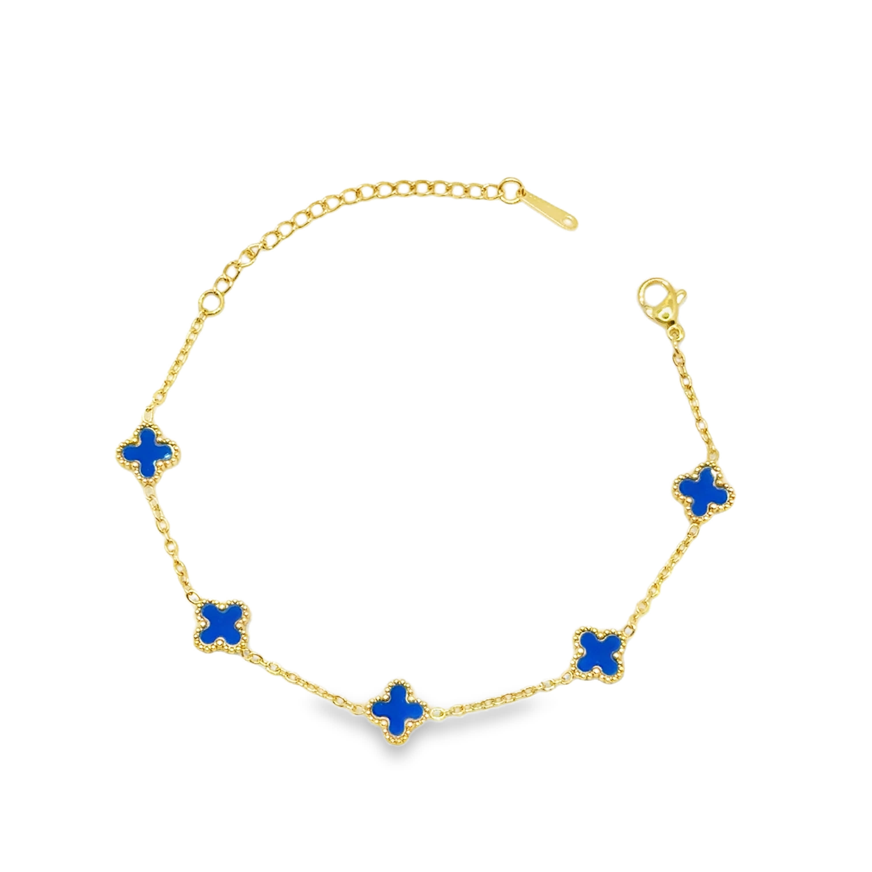 Bransoletka z Królewskimi Niebieskimi Koniczynami Szafirowymi