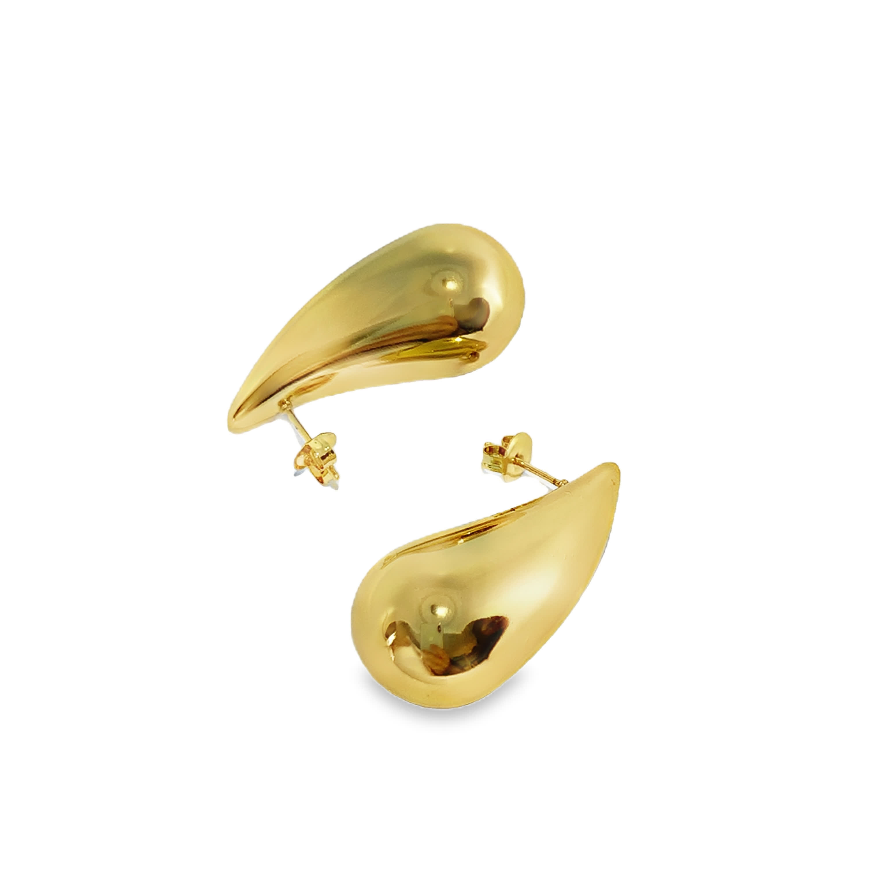 Kolczyki łezki ze złoconej stali