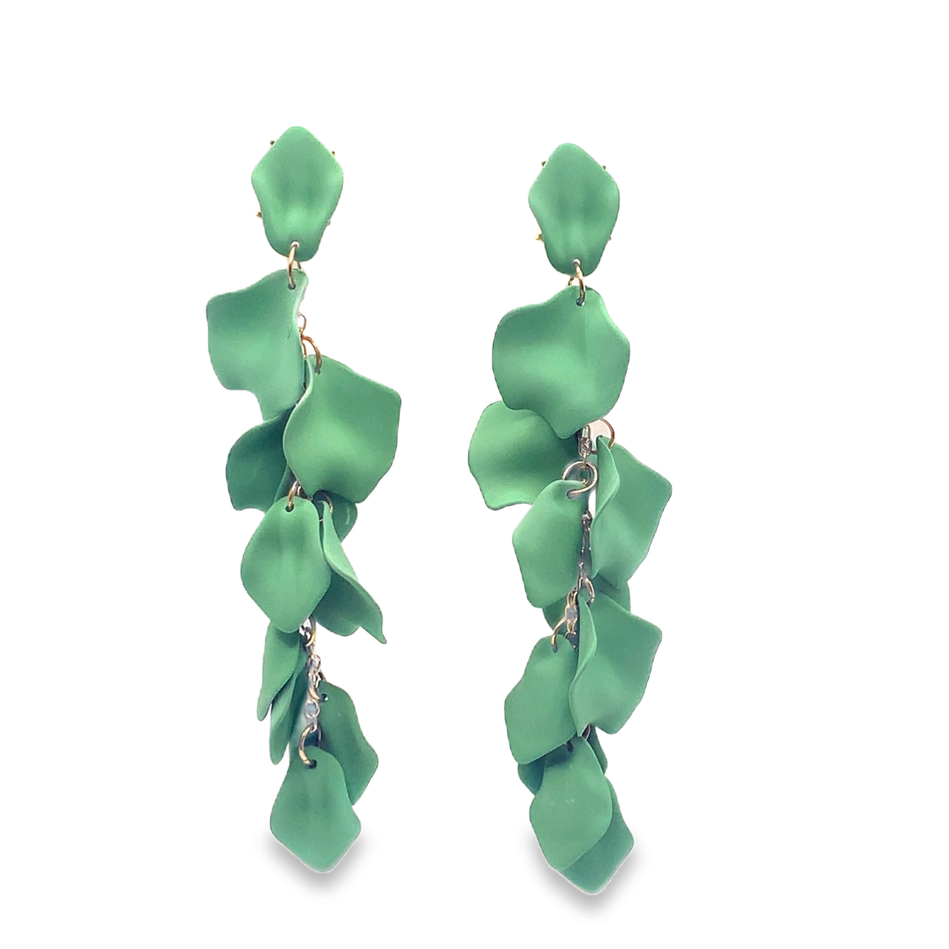 Artystyczne wiszące kolczyki kaskadowe