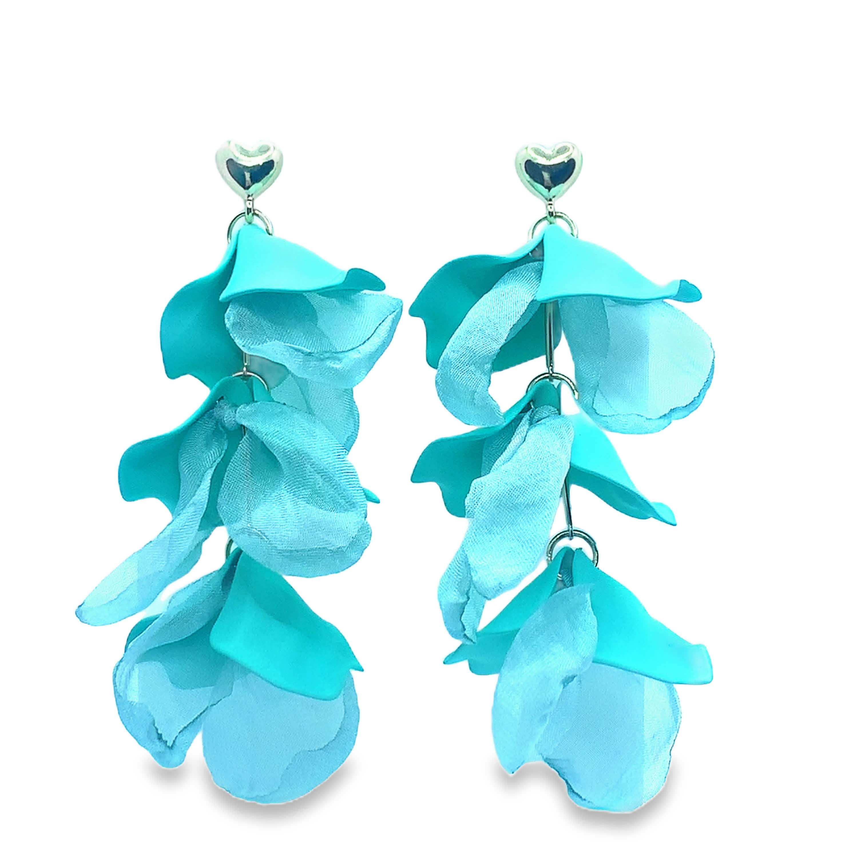 Kolczyki wiszące w kolorze akwamaryny