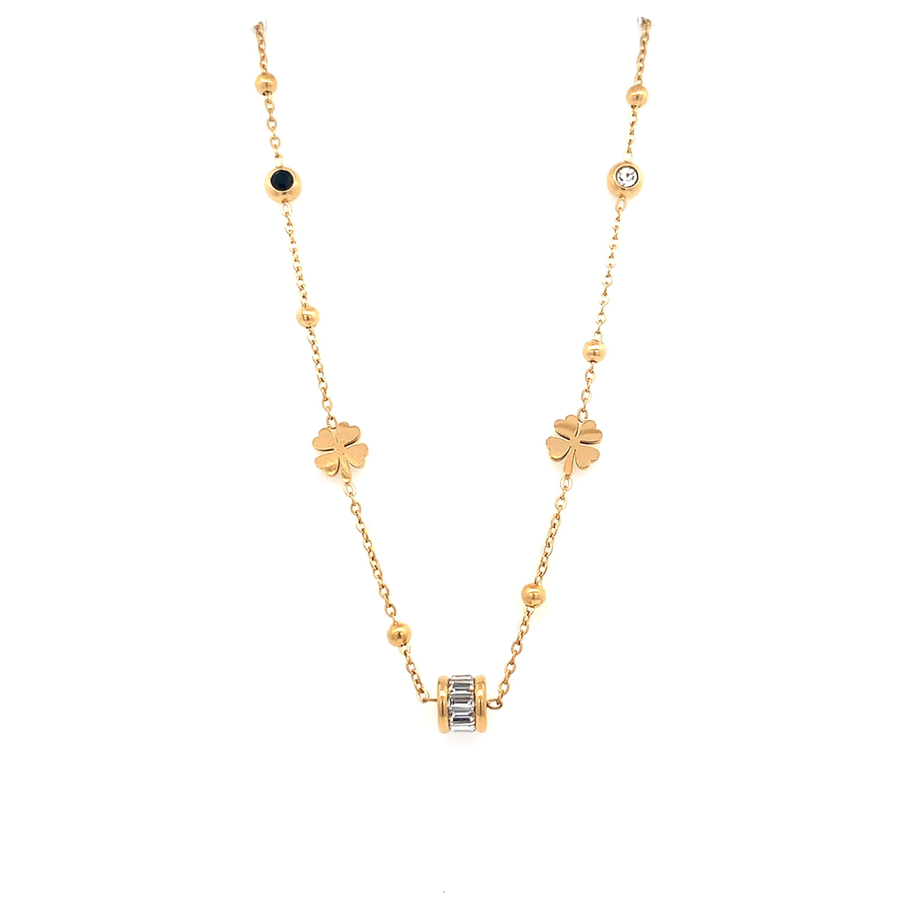 Elegancki Złocony Naszyjnik z Charmsami