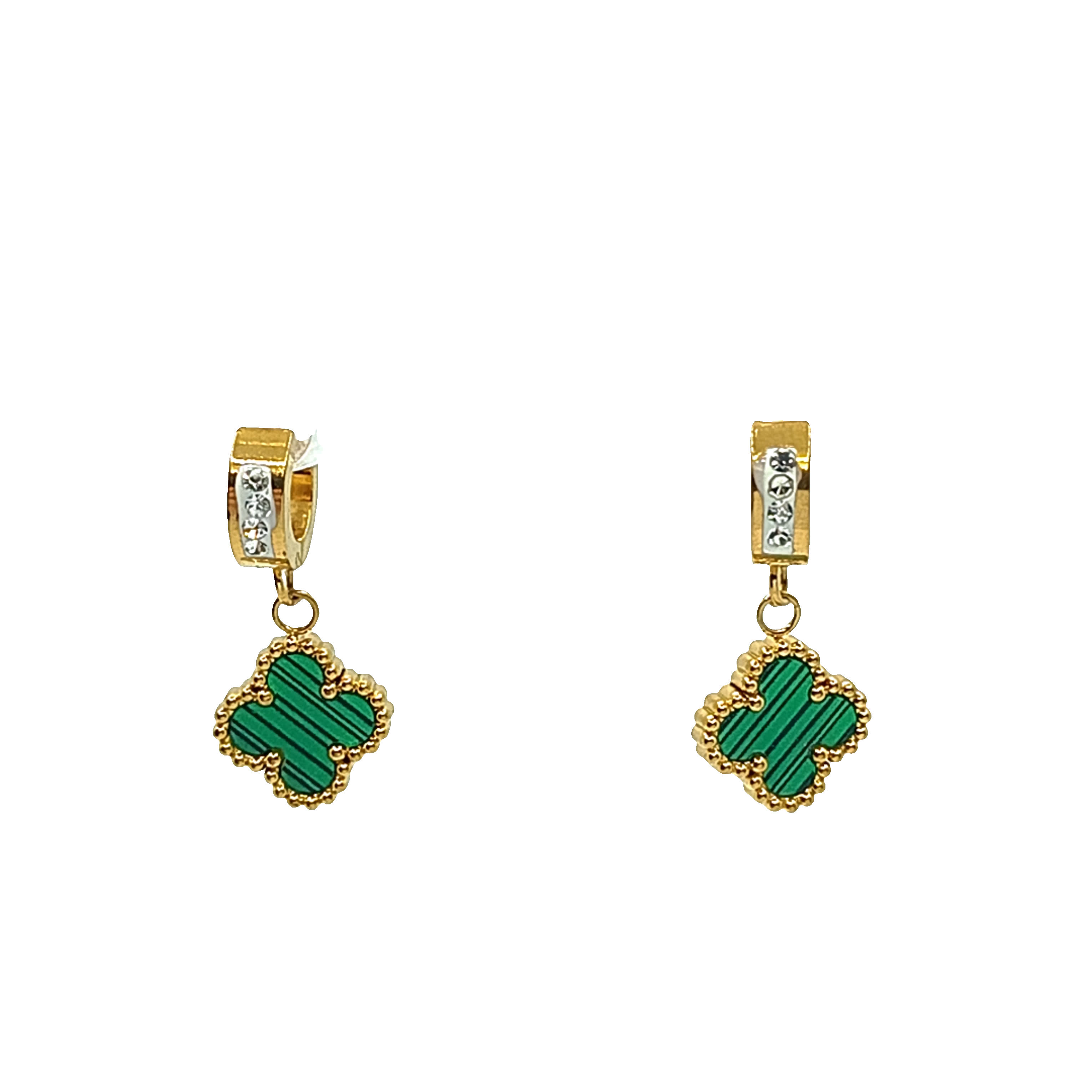 Eleganckie kolczyki z zielonego malachitu