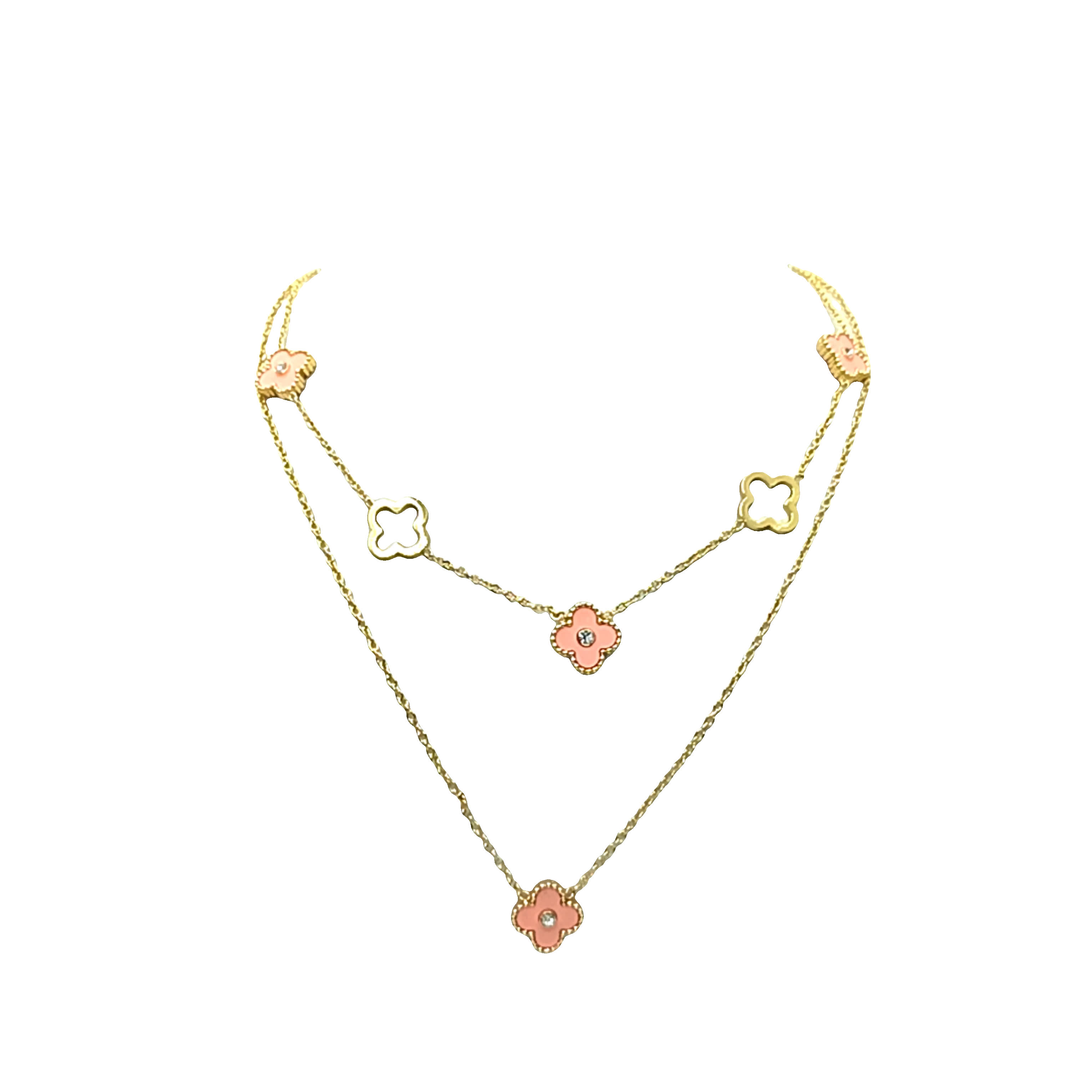 Złocony naszyjnik z łańcuszkiem