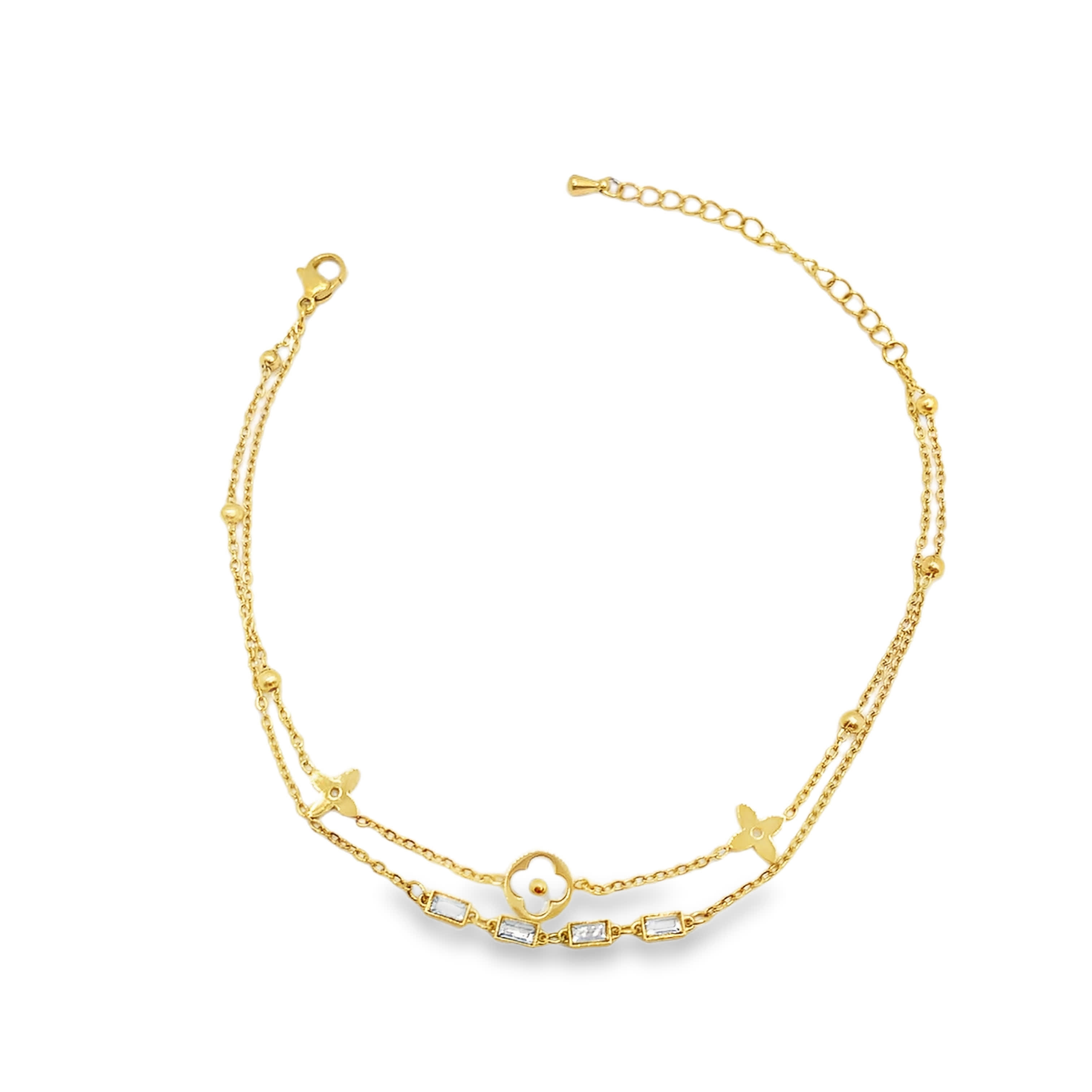 Elegancki dwuwarstwowy złocony naszyjnik