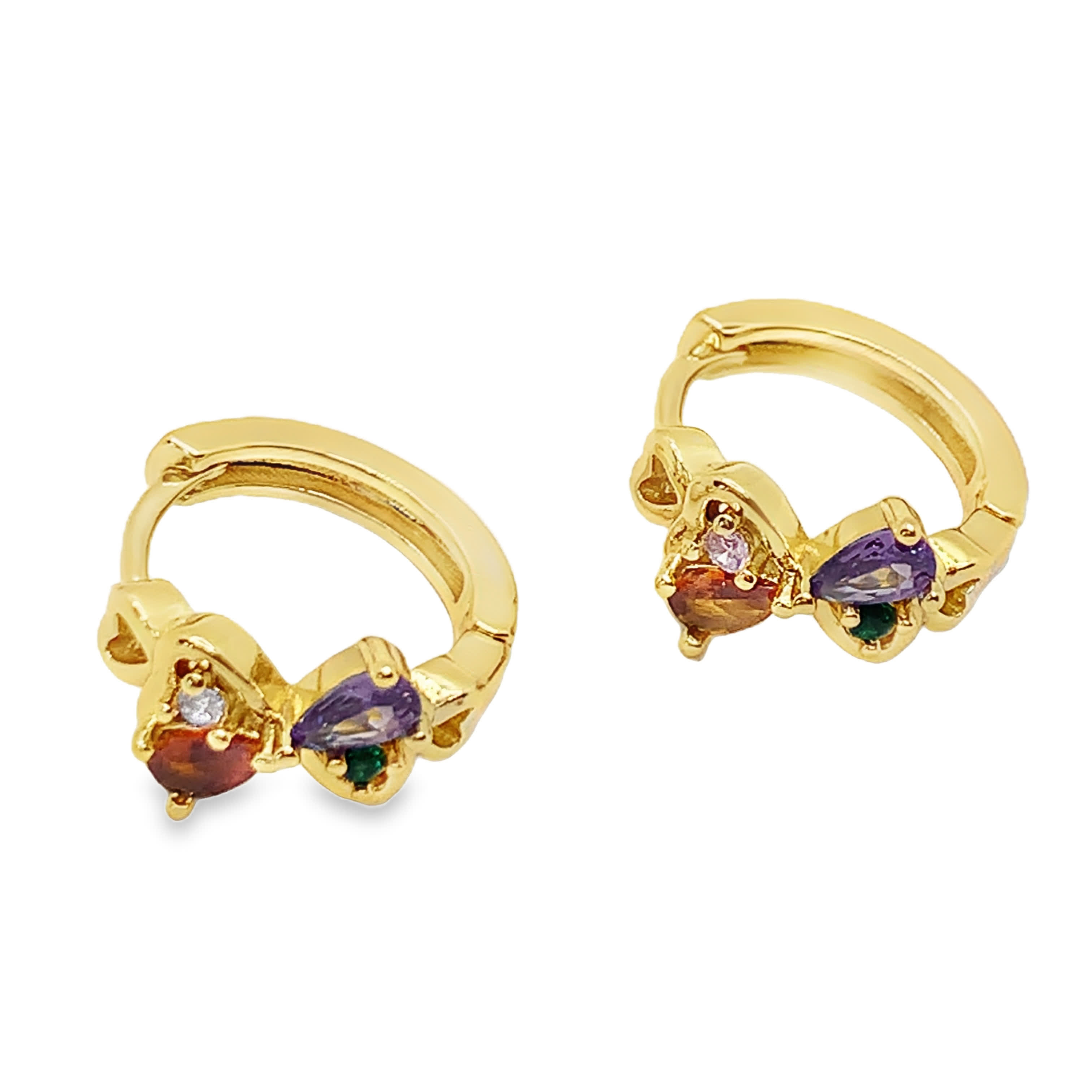 Delikatne złocone kolczyki koła