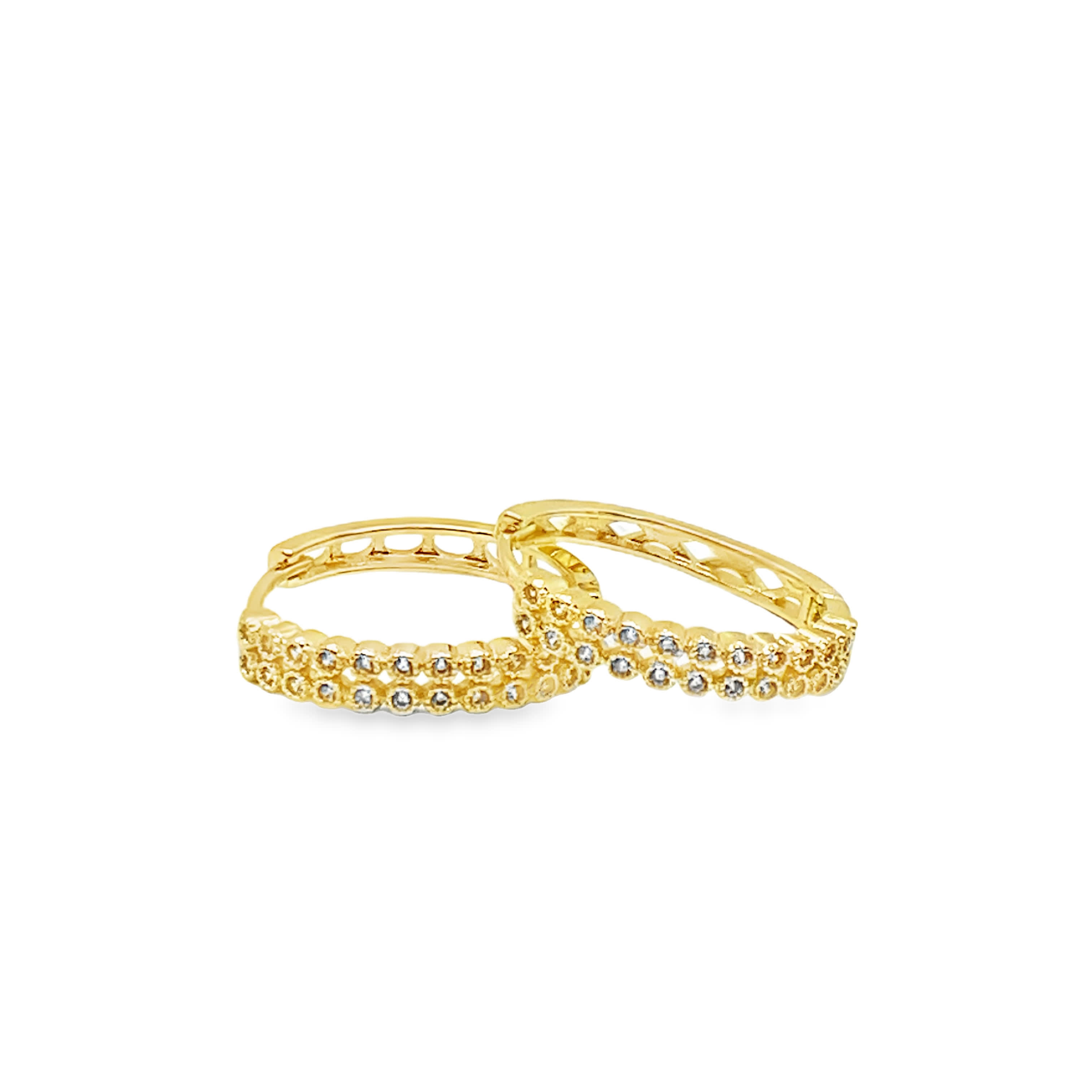 Eleganckie kolczyki koła ze złoconej stali