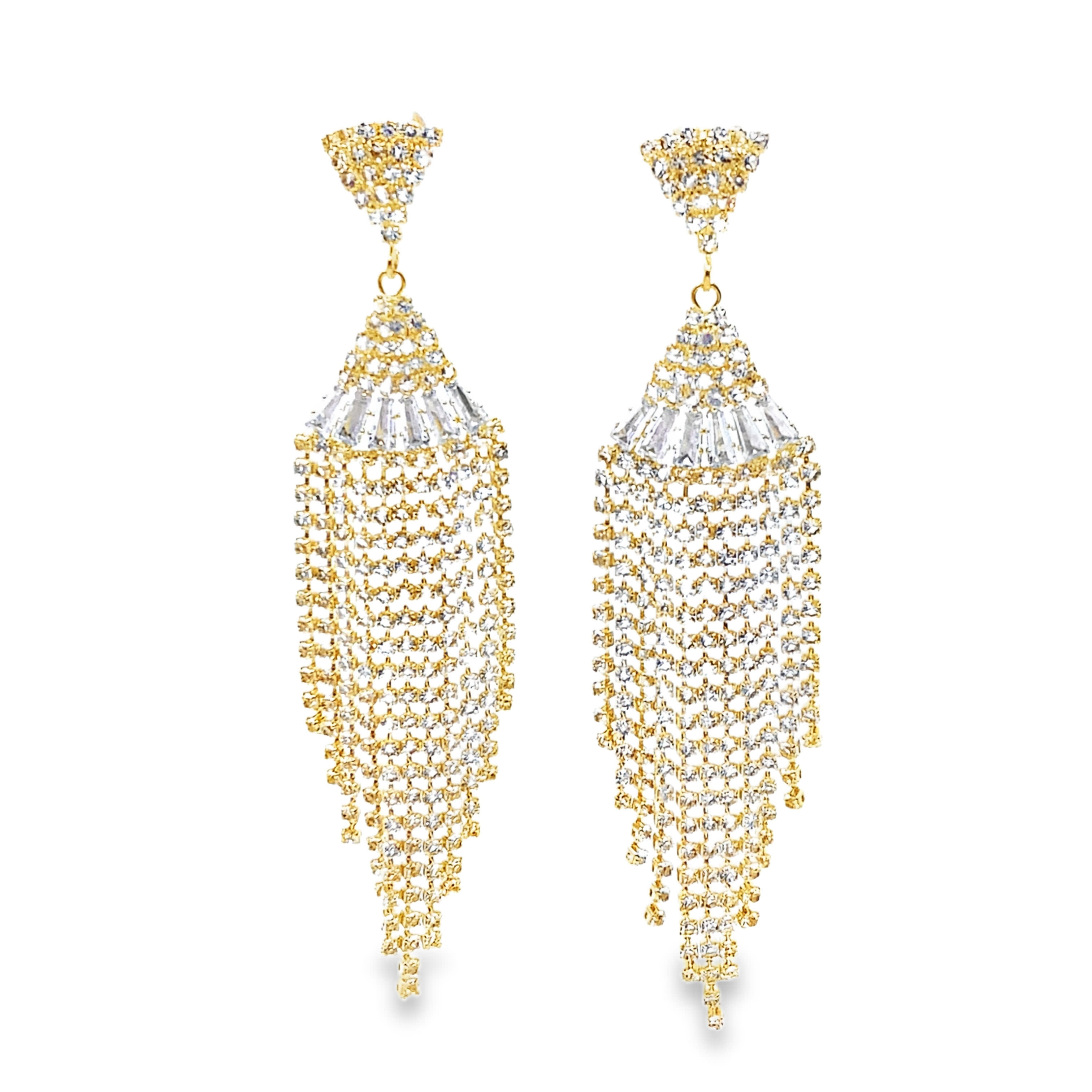 Kolczyki z żółtym kryształem