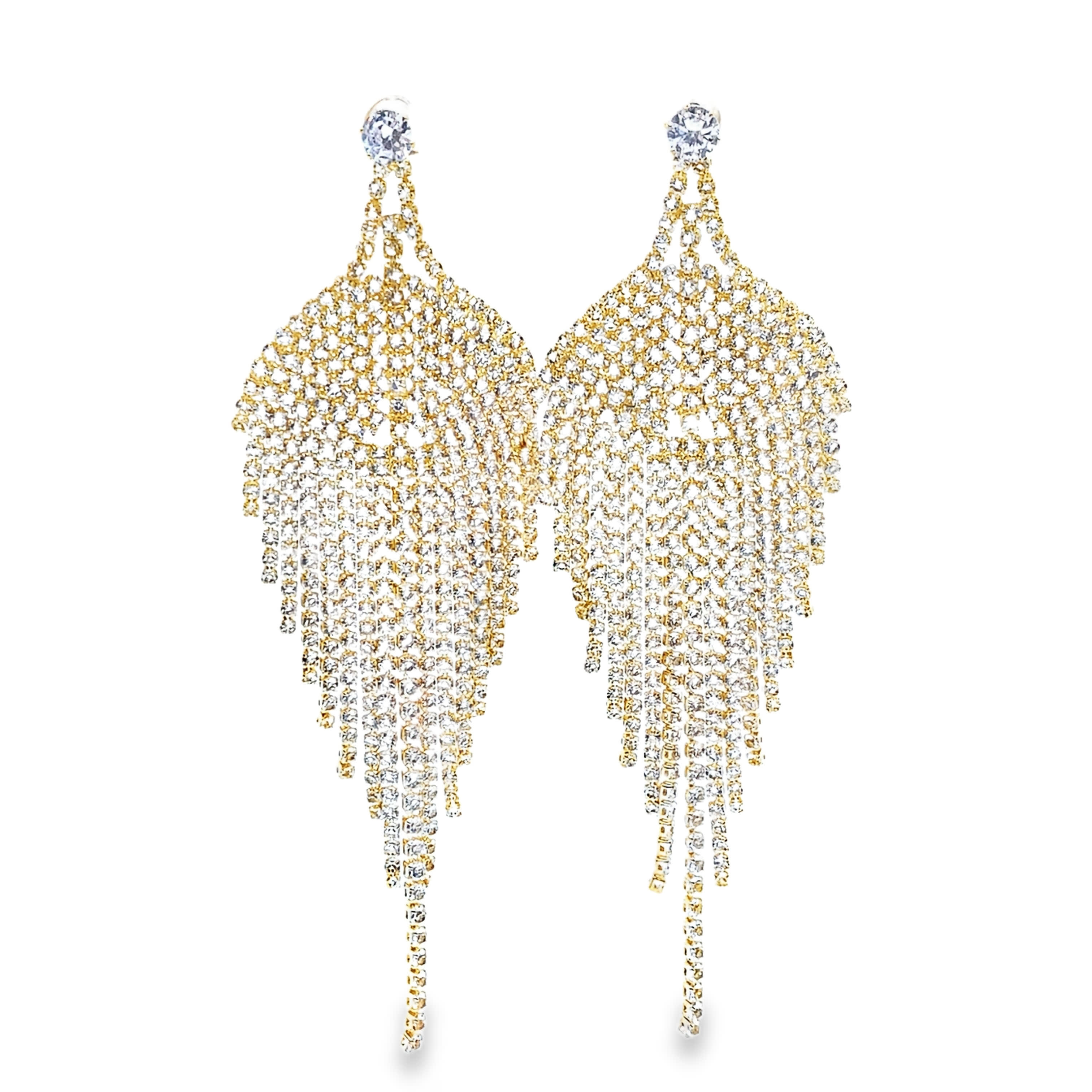 Kolczyki wiszące z żółtego kryształu