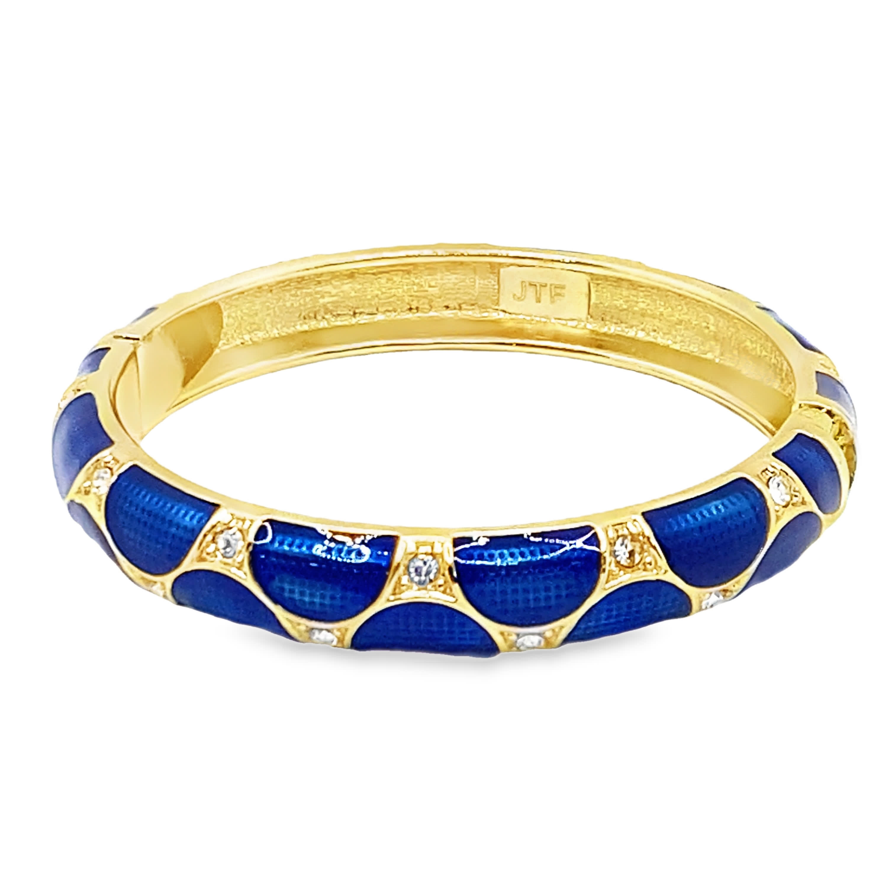 Bransoletka ze złoconej stali z okrągłymi kamieniami