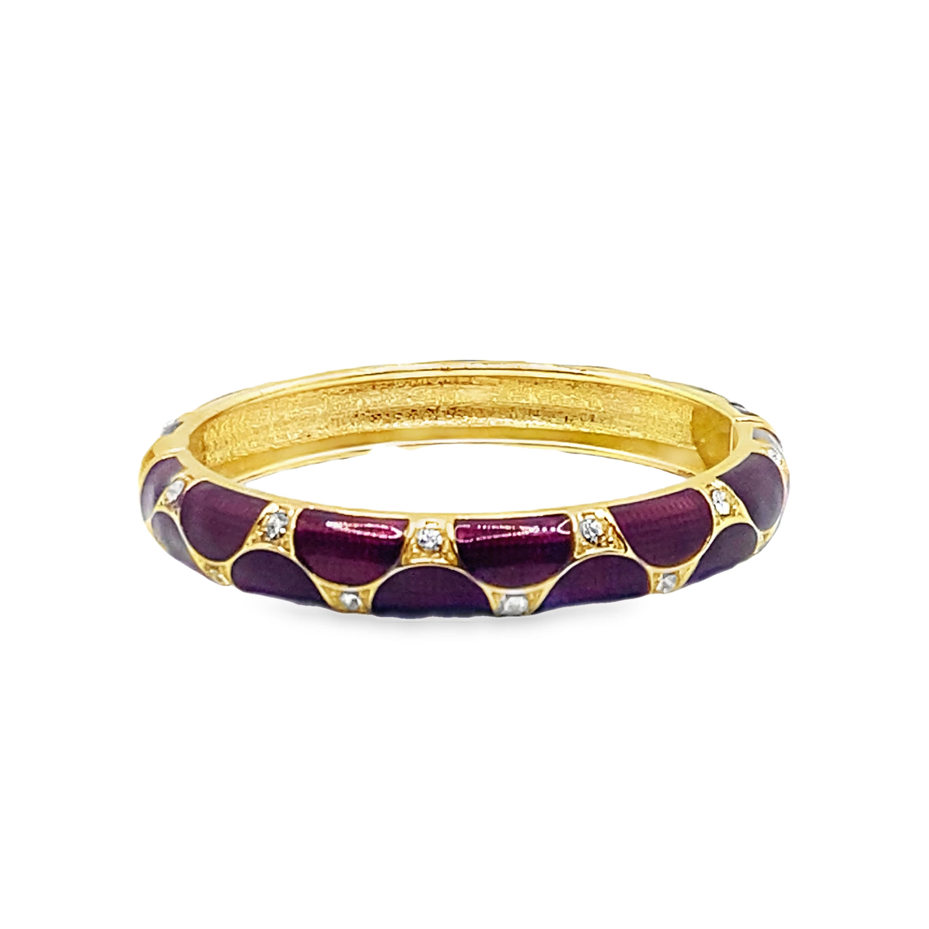 Bransoletka ze złoconej stali z okrągłymi kamieniami