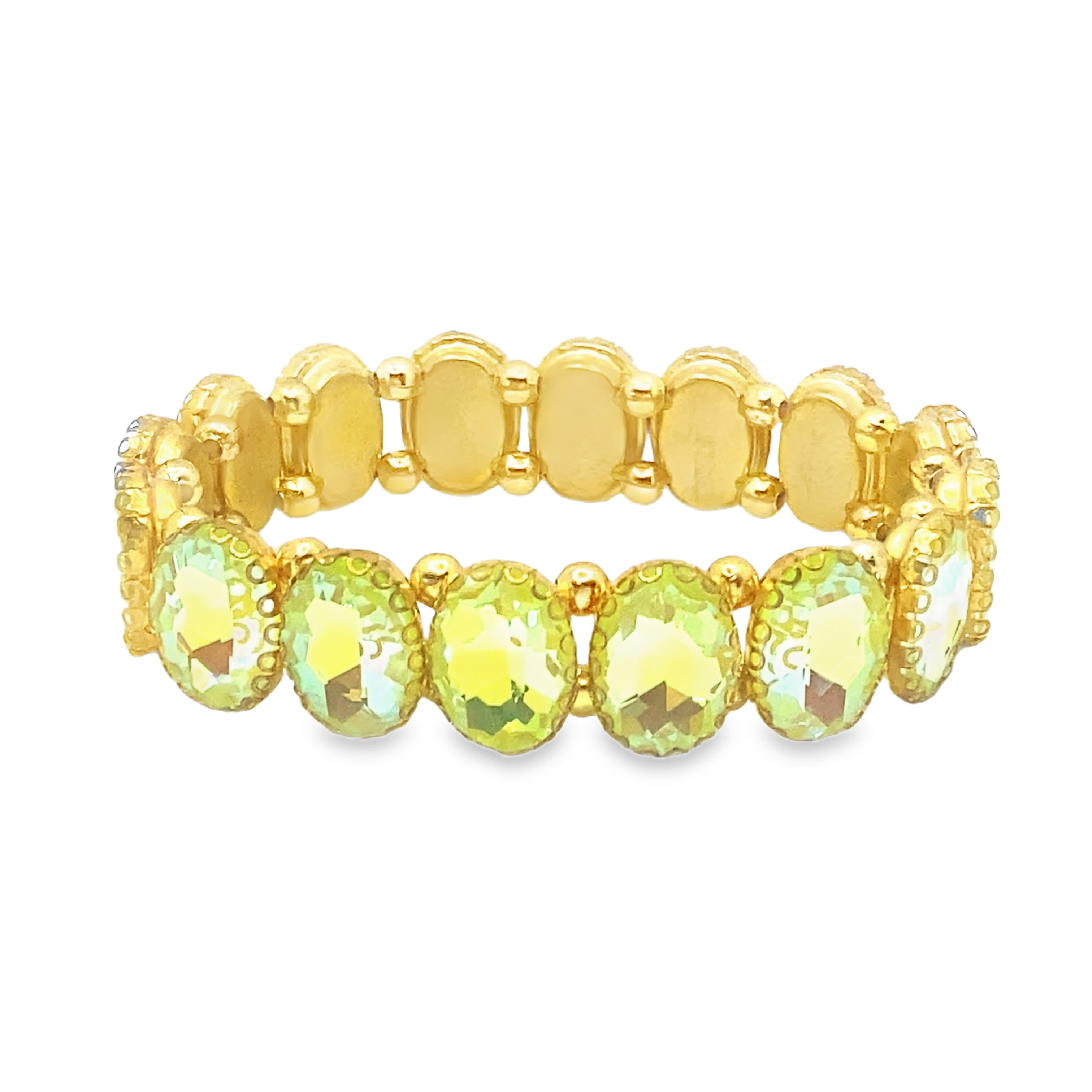 Bransoletka w kolorze żółtego złota z kryształami