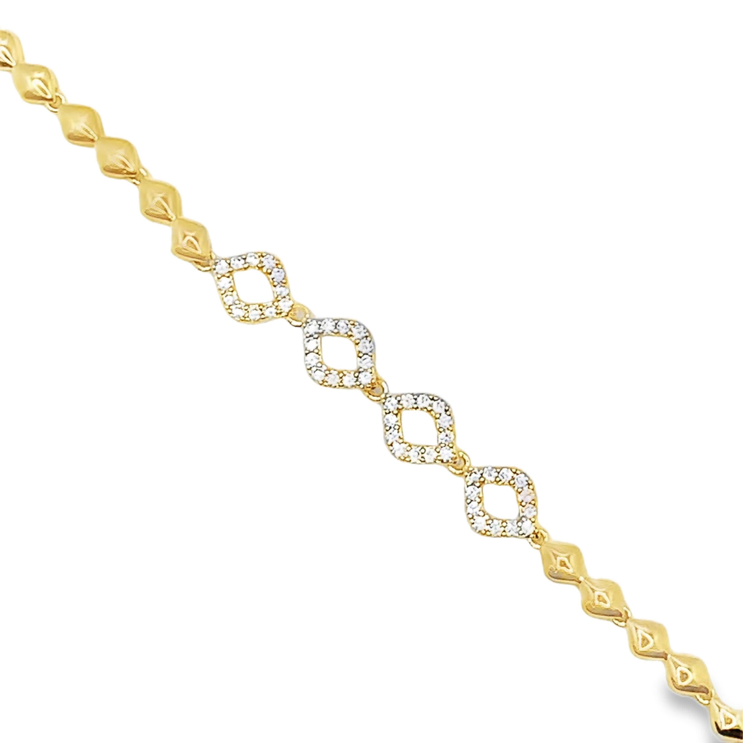 Bransoletka w kolorze żółtego złota z okrągłymi brylantami