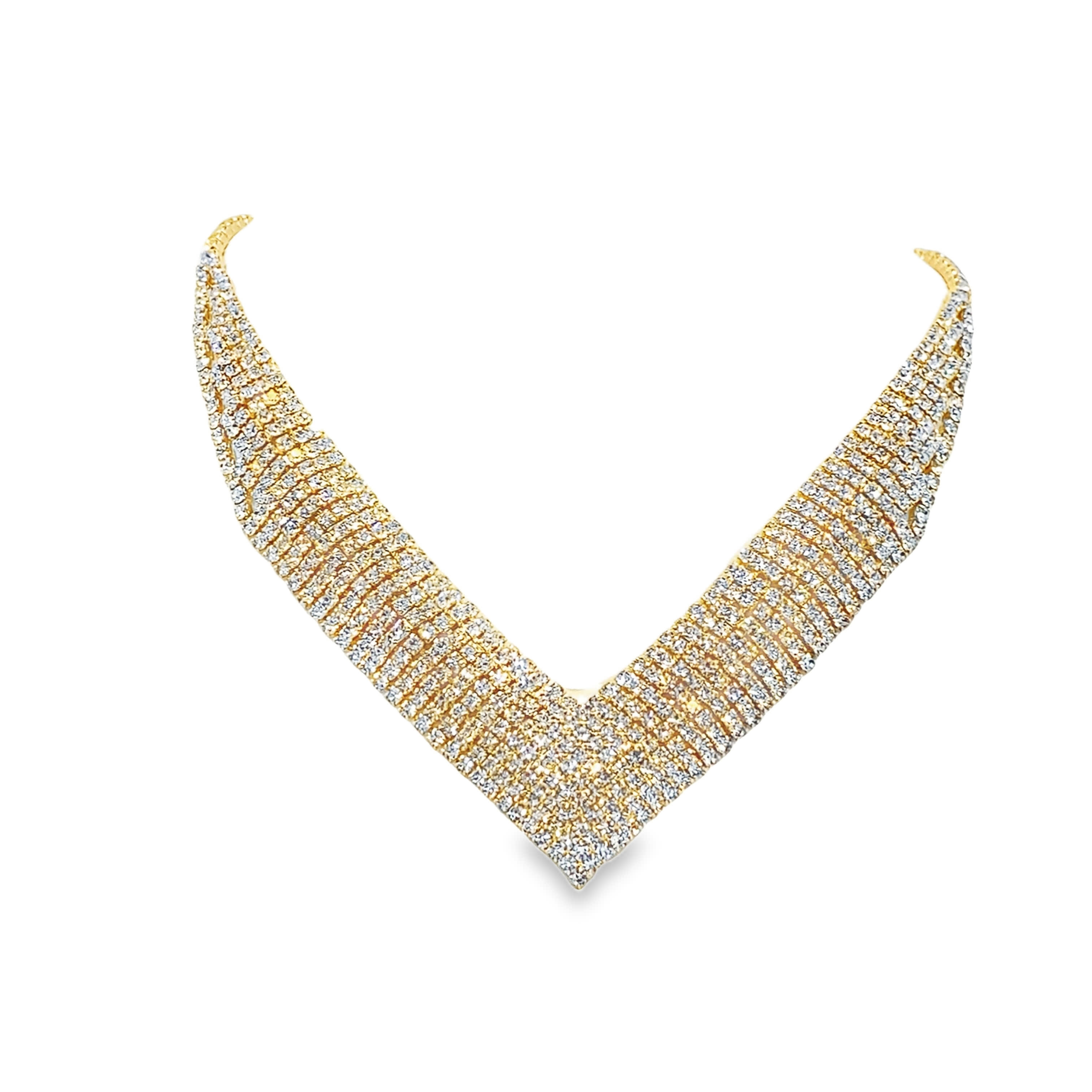 Naszyjnik w kolorze żółtego złota z diamentami