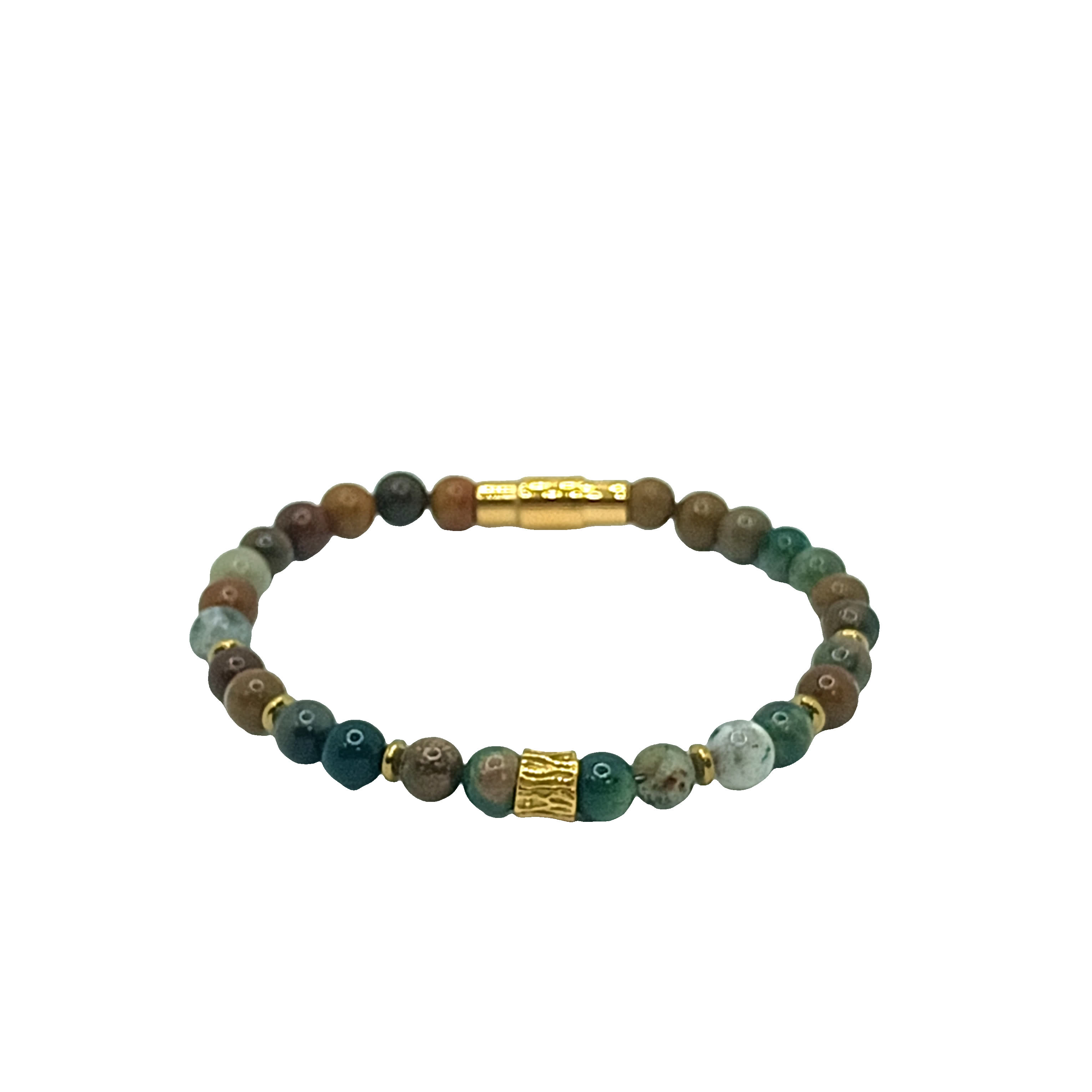 Bransoletka z koralików z zielonego agatu