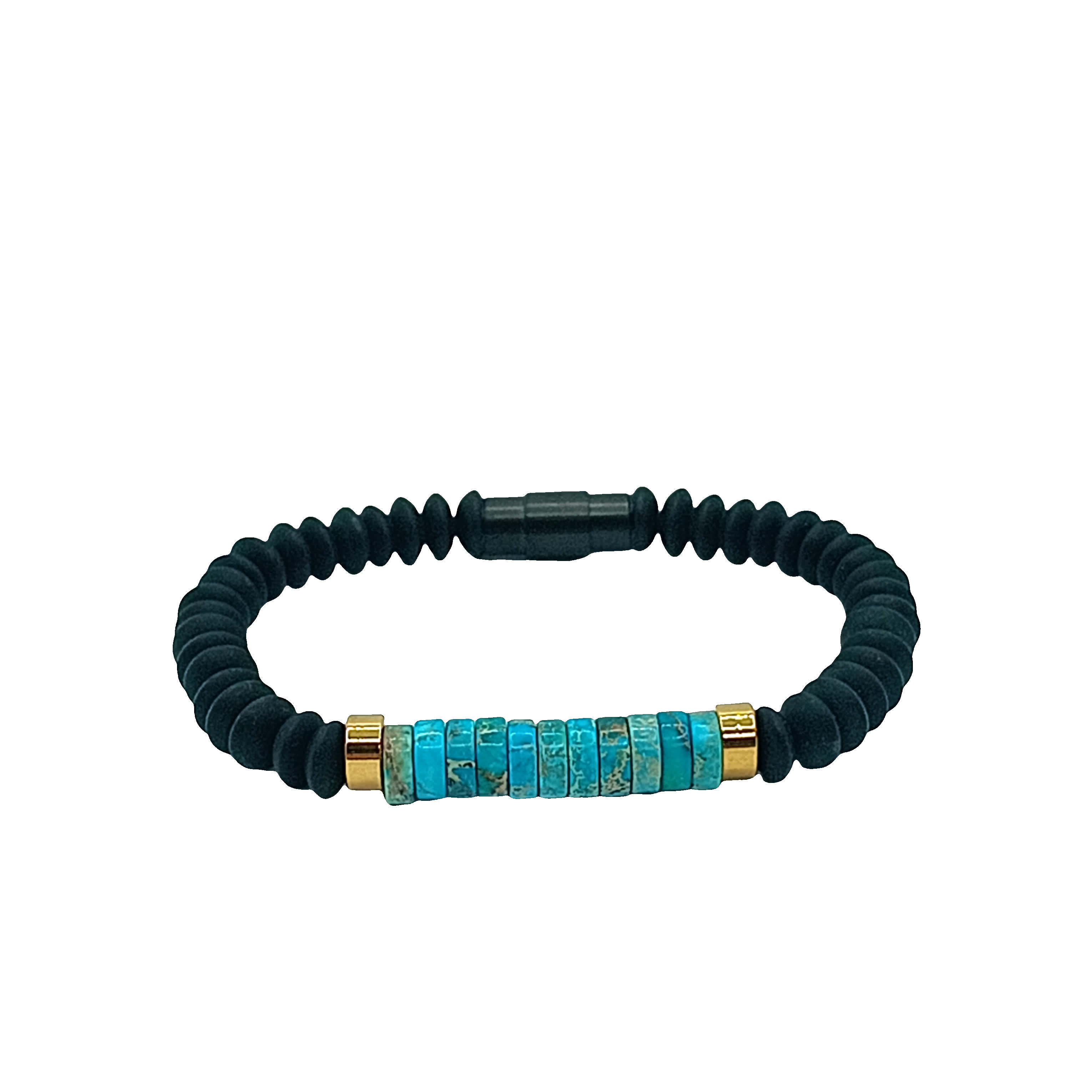 Bransoletka z koralików z okrągłymi koralikami kaboszonowymi