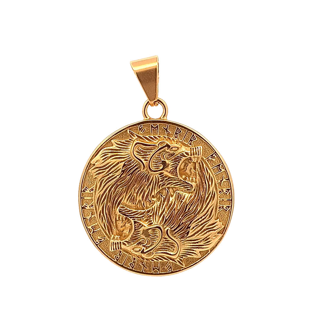 Intrygujący Złocony Wisiorek z Motywem Zwierzęcym