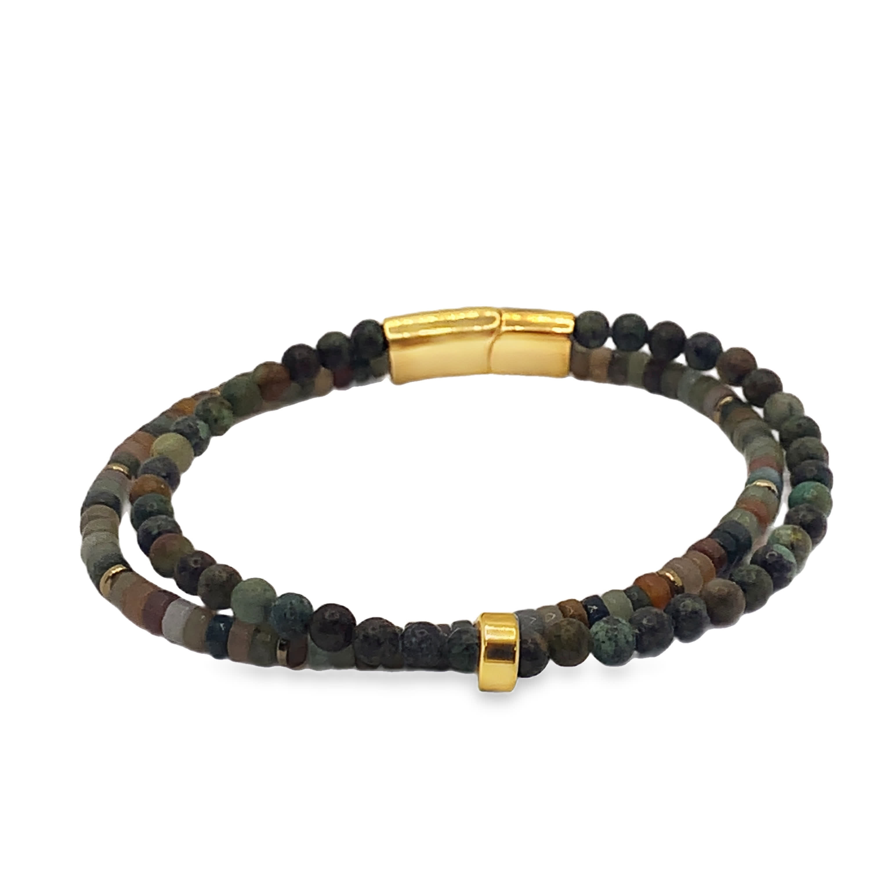 Bransoletka z koralików malachitowych