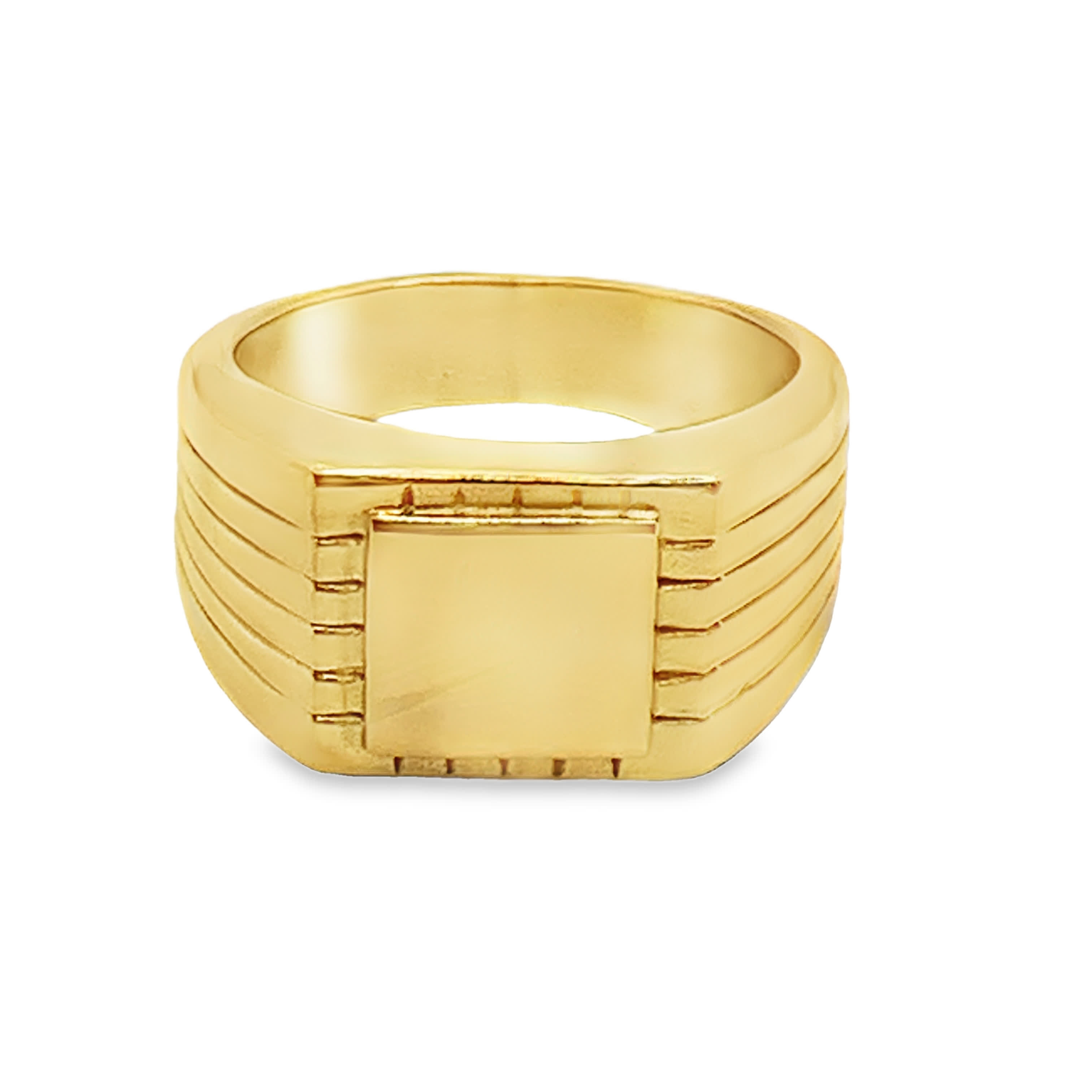 Klasyczny pierścionek ze złoconej stali