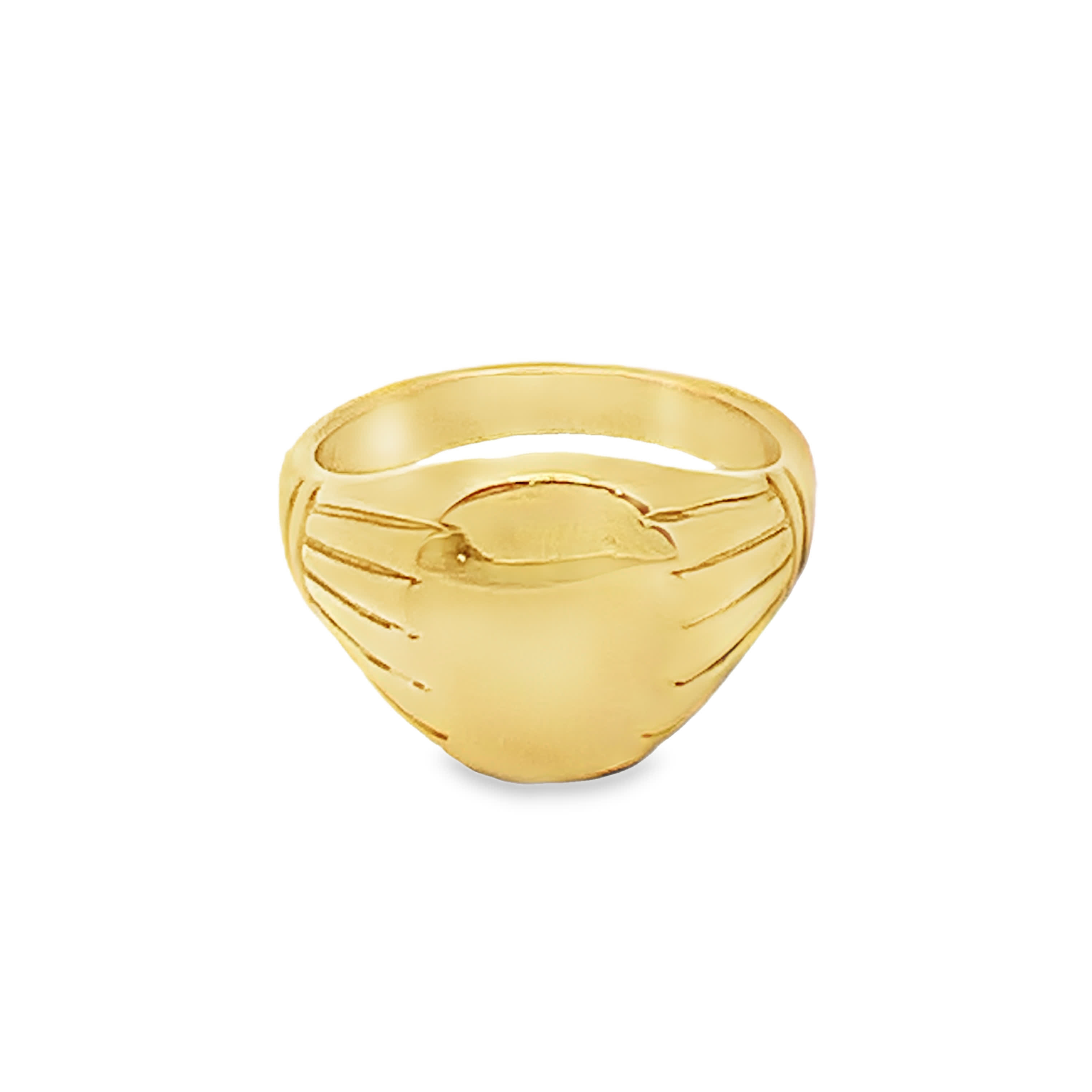 Klasyczny pierścionek ze złoconej stali