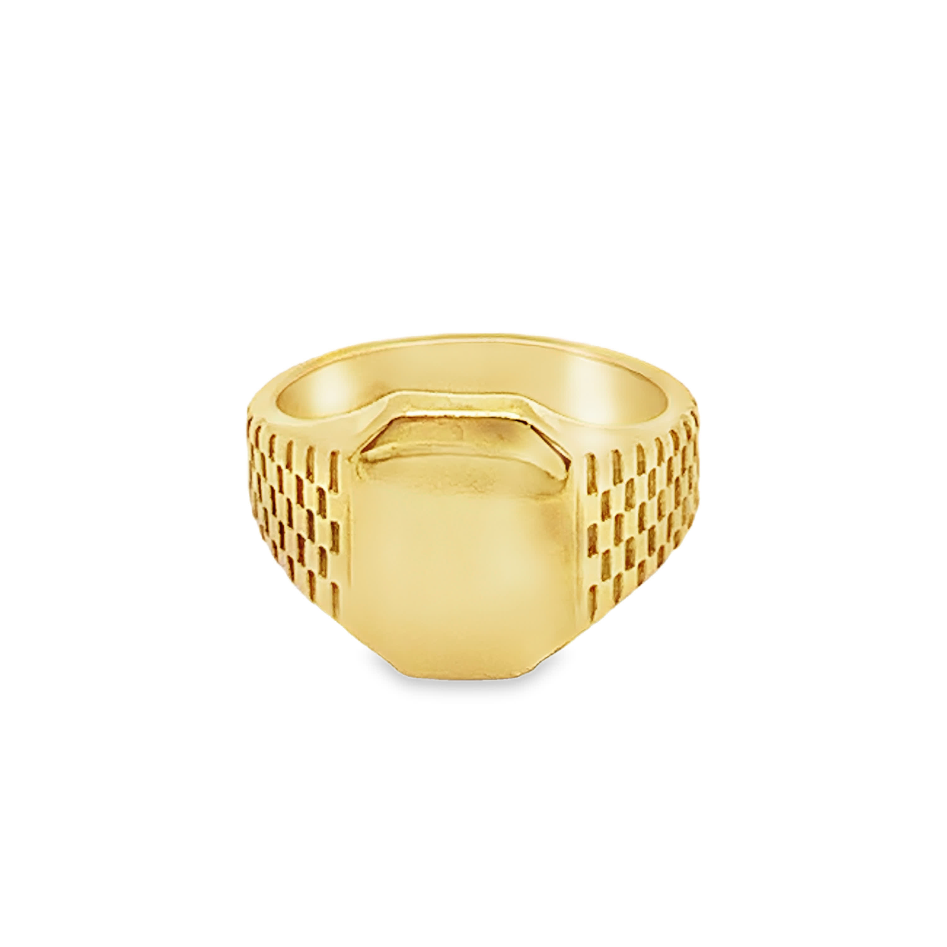 Klasyczny pierścionek ze złoconej stali