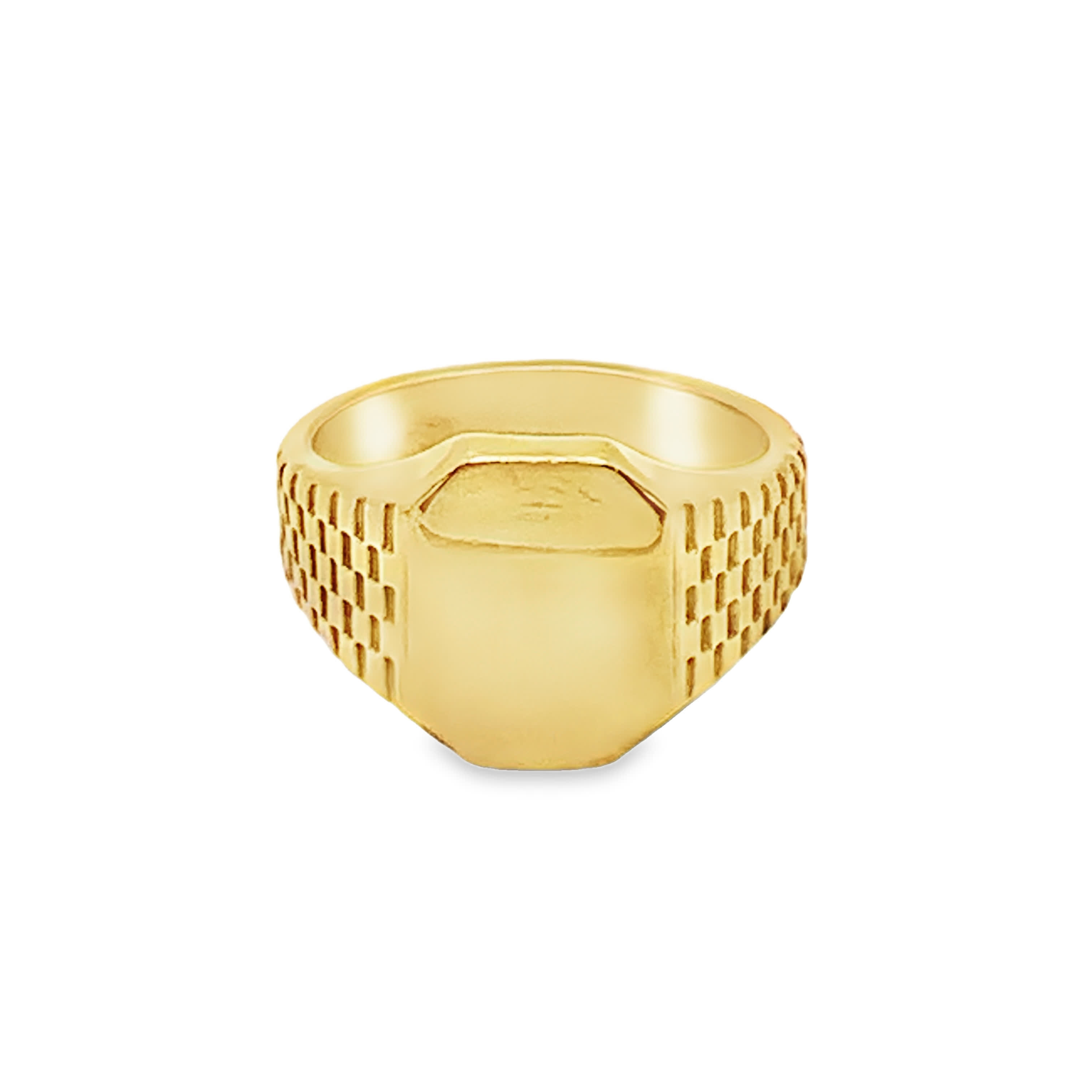 Klasyczny pierścionek ze złoconej stali