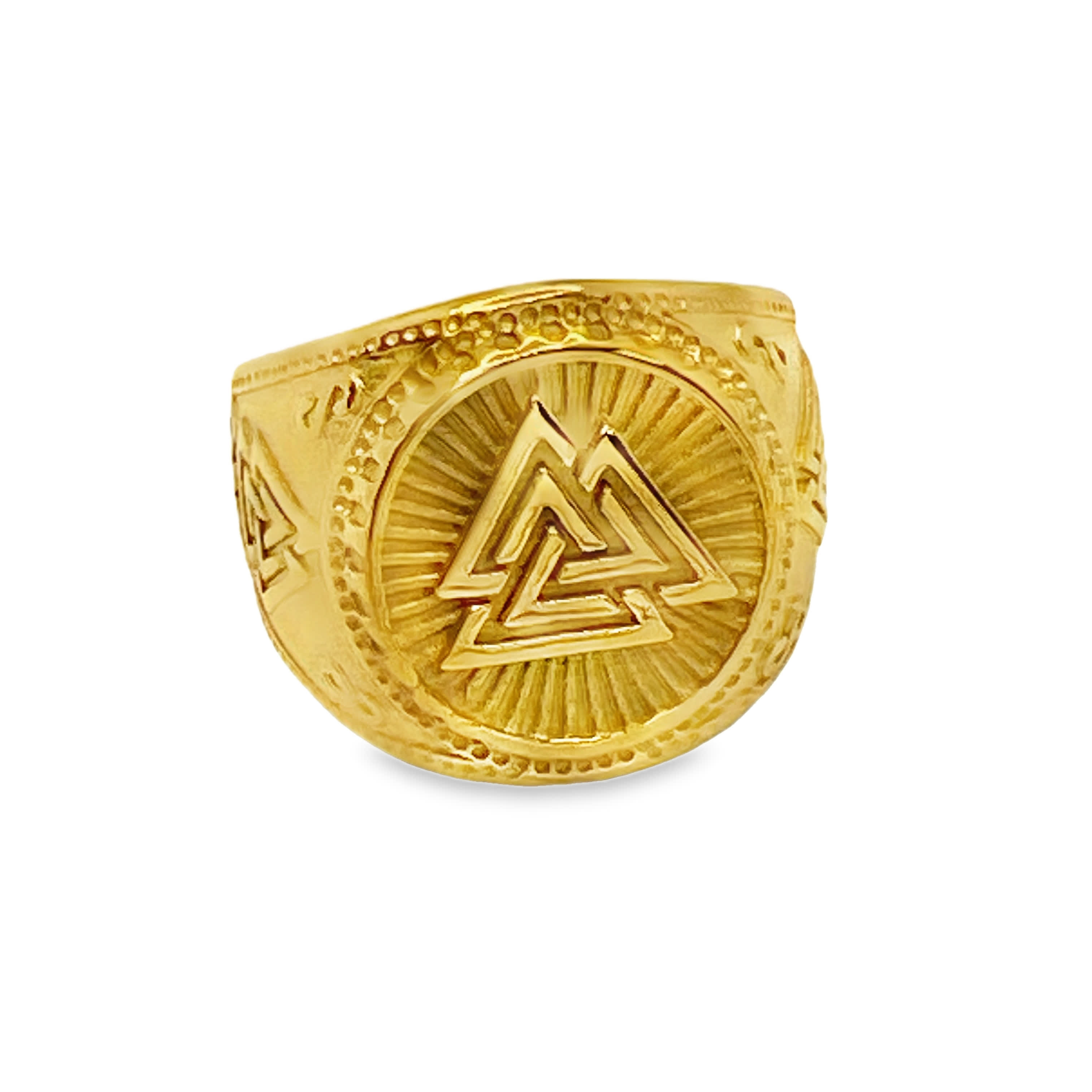 Sygnet ze złoconej stali z indywidualnym wzorem