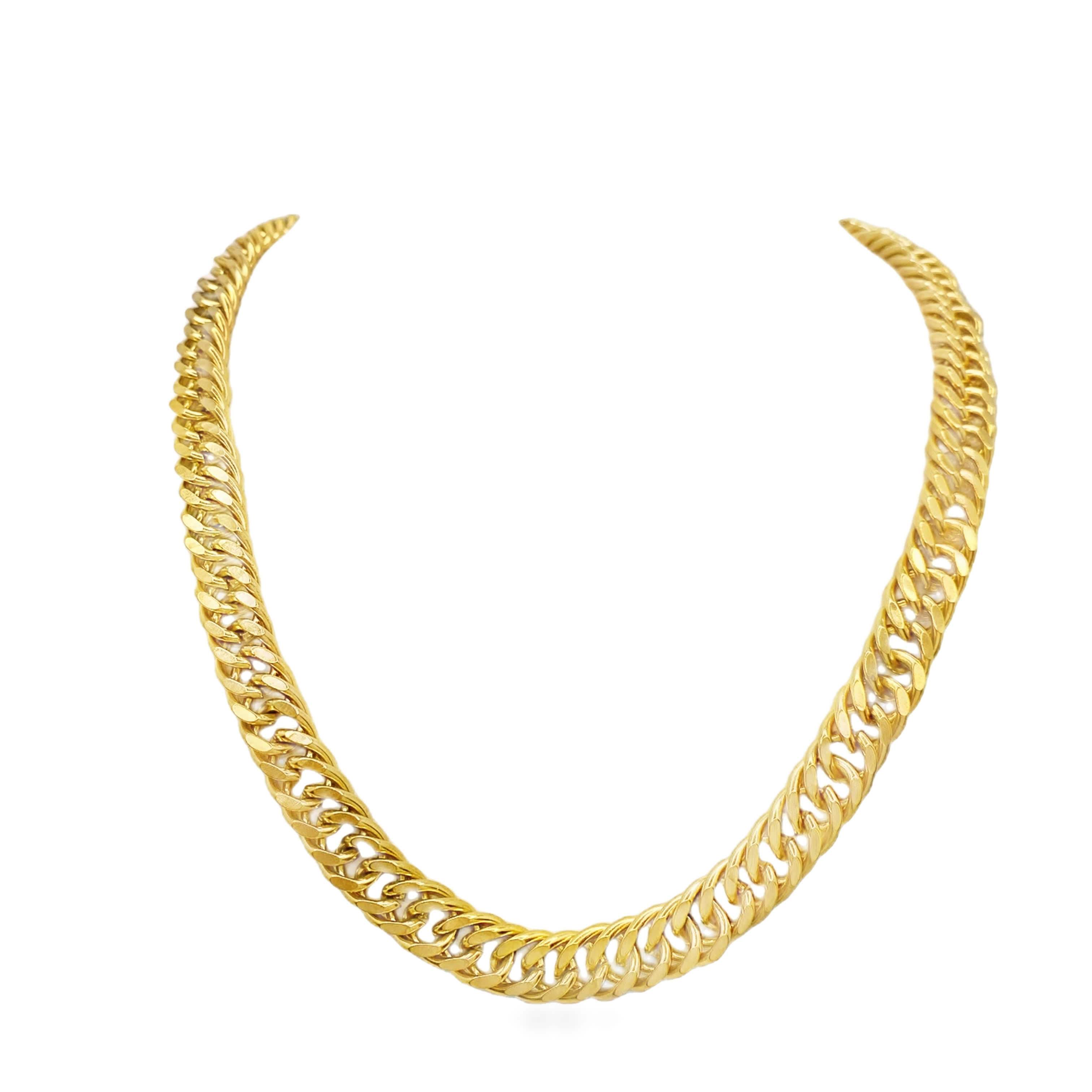 Wyrazisty naszyjnik ze złoconej stali