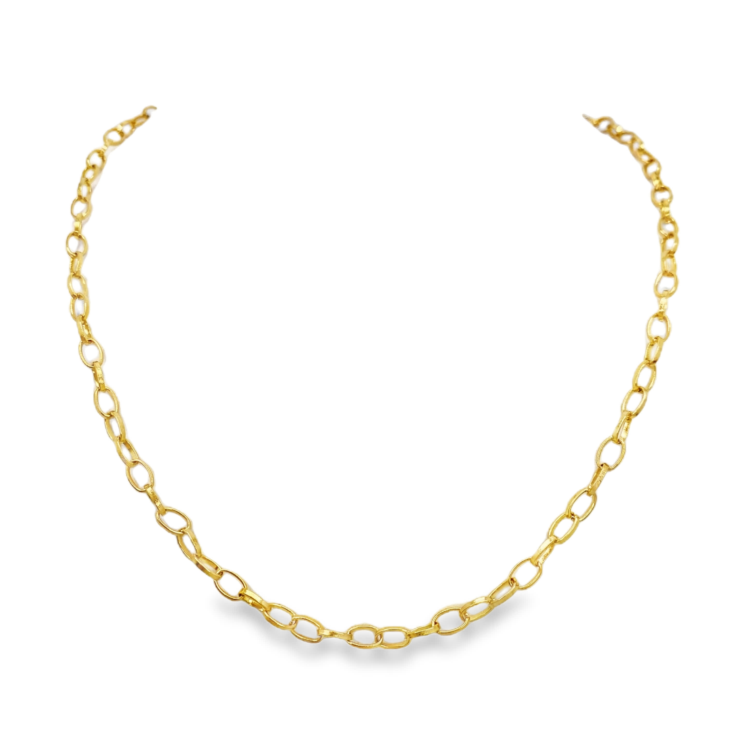 Elegancki naszyjnik ze złoconej stali z ogniwami