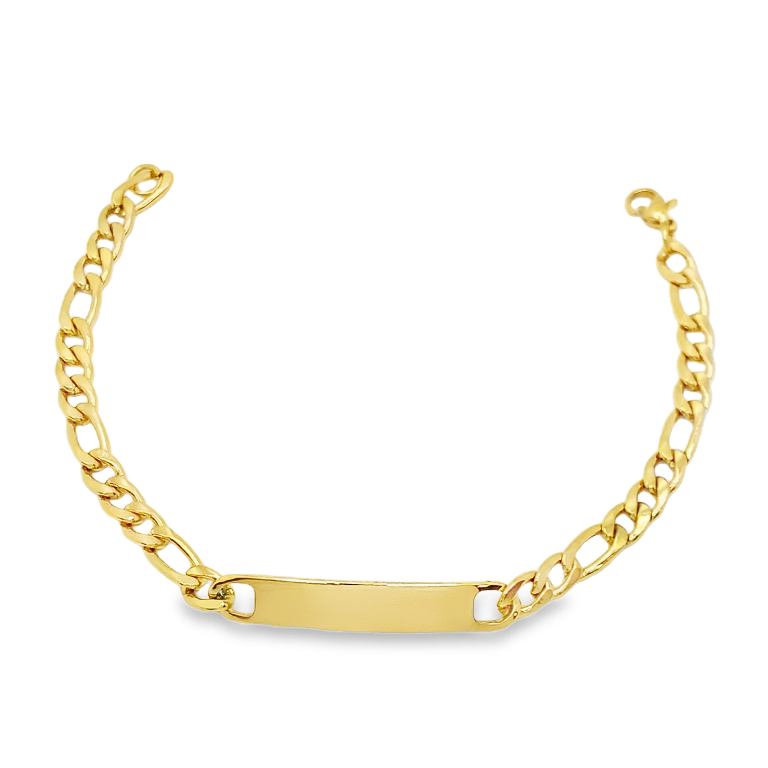 Bransoletka ze złoconej stali z łańcuszkiem Figaro