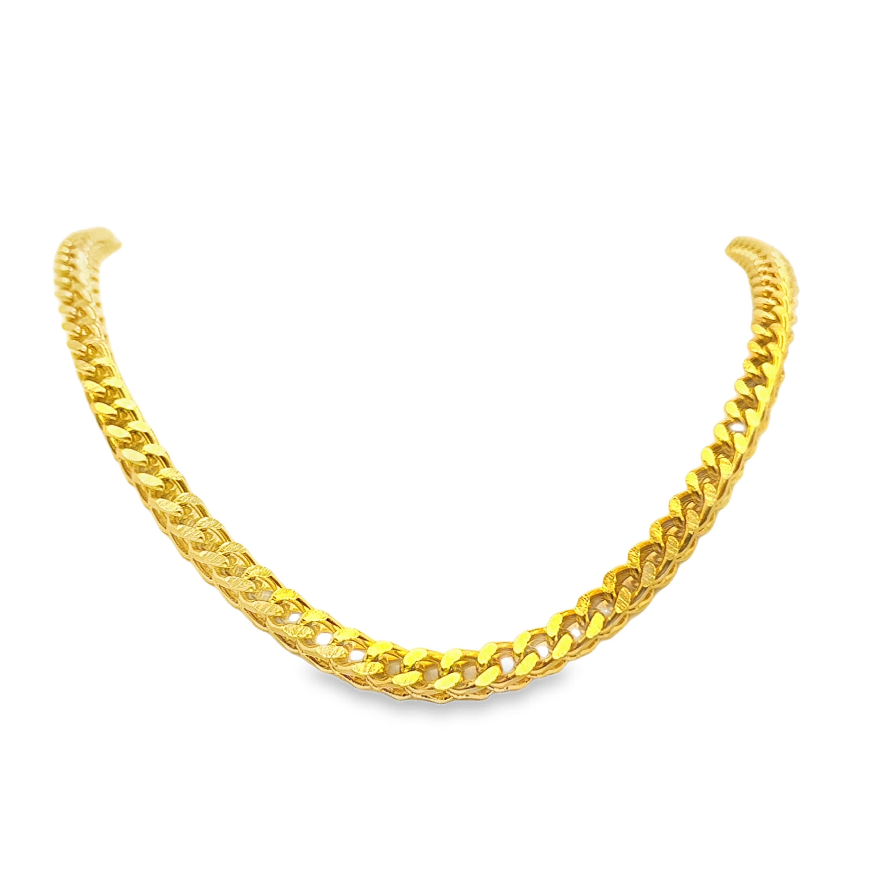 Klasyczny naszyjnik ze złoconej stali