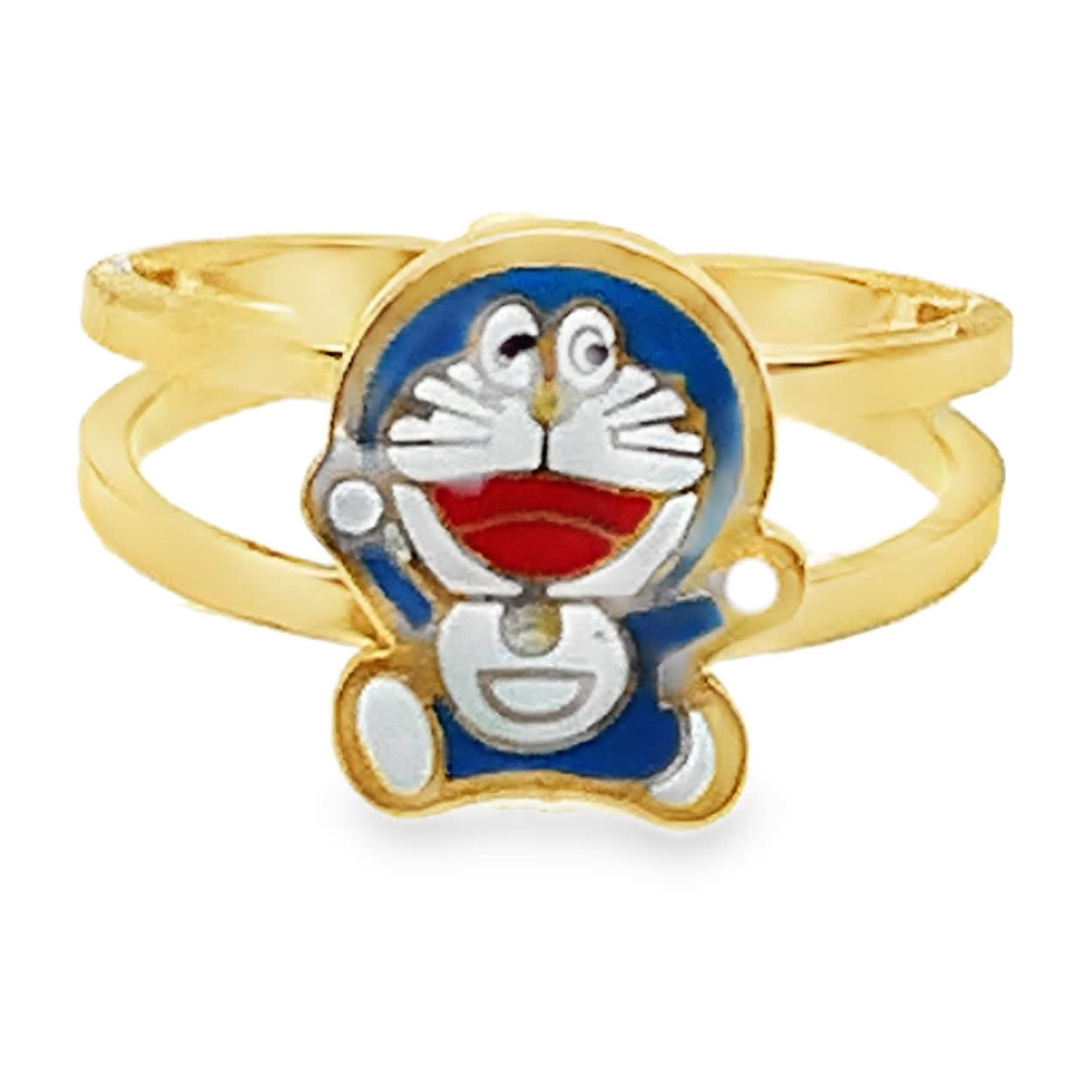 Pierścionek dziecięcy Doraemon  złocony regulowany